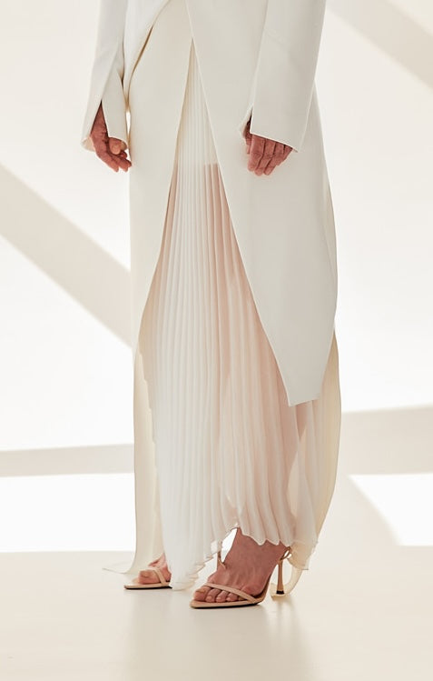 Pleated Panel Skirt