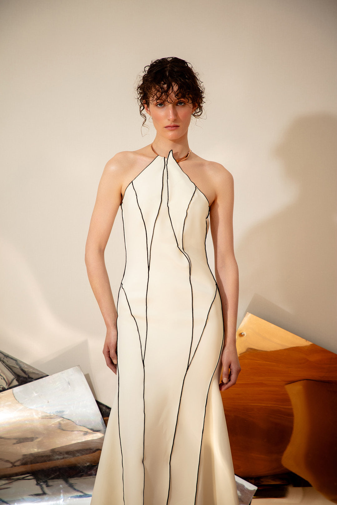 Sculptural A-Line Dress