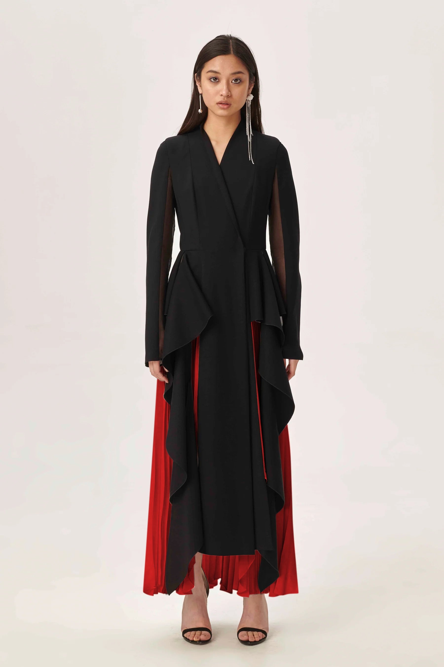 Melted columns tuxedo dress