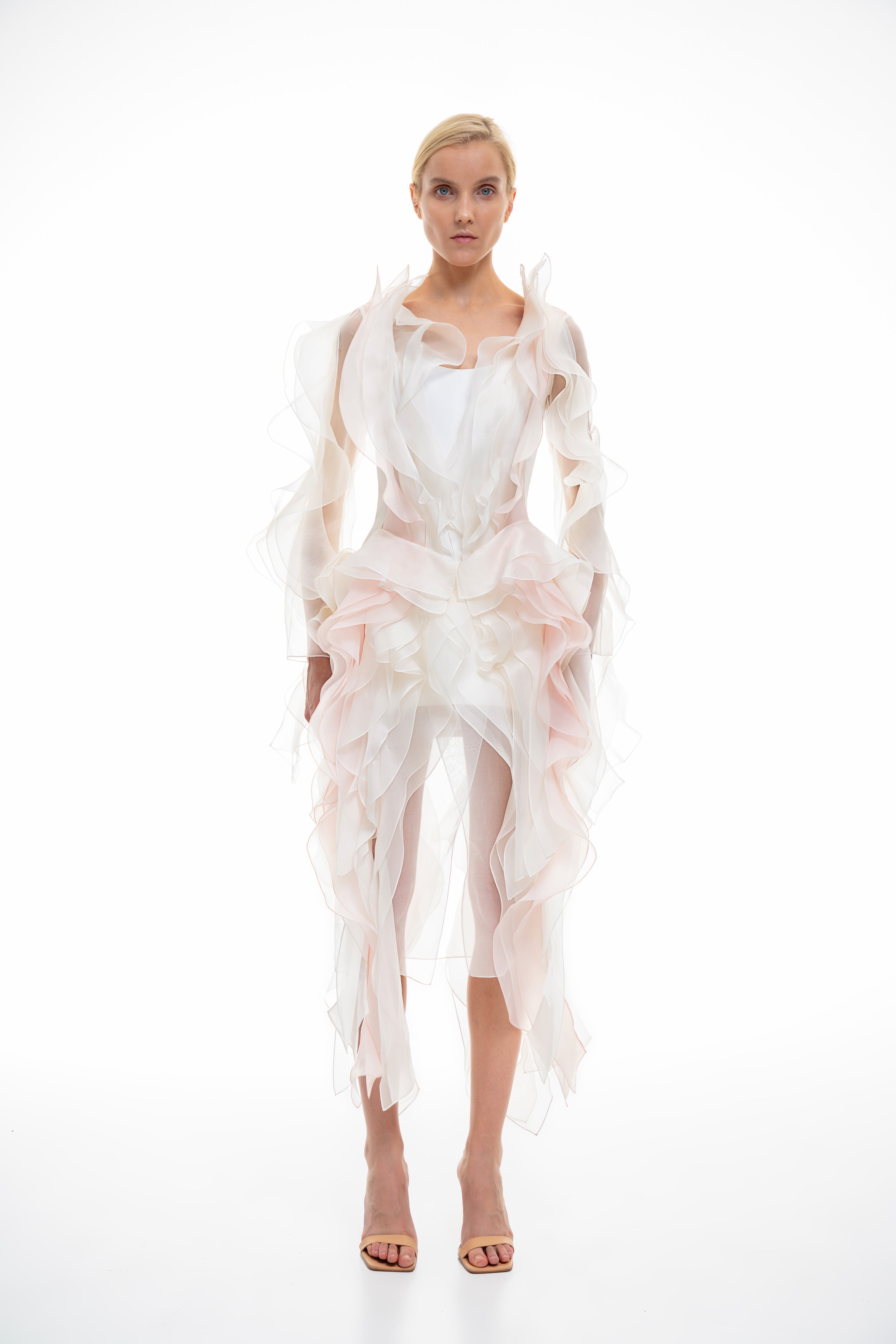 Silky clouds mini dress