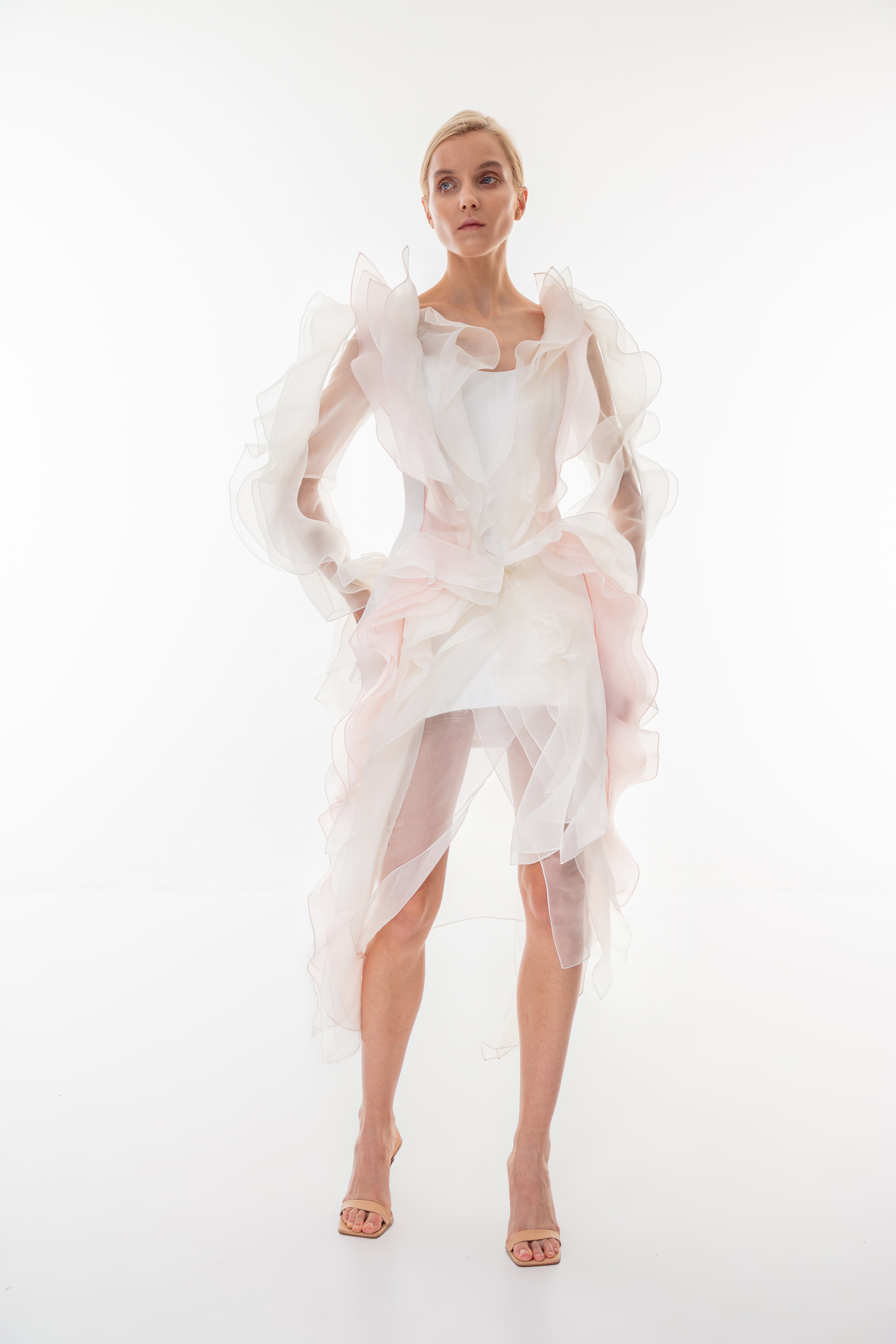 Silky clouds mini dress