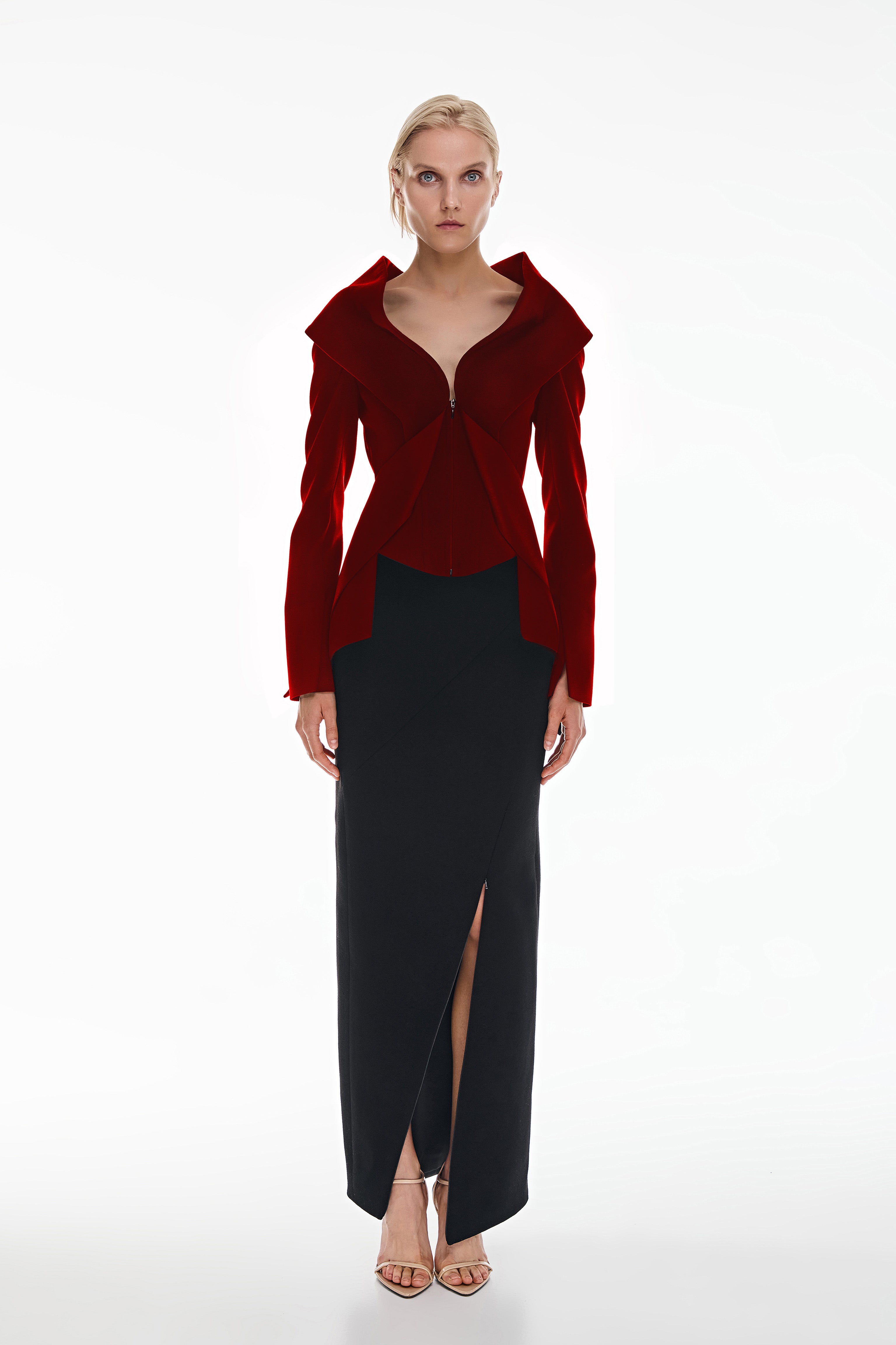 Electra sculpted collar jacket