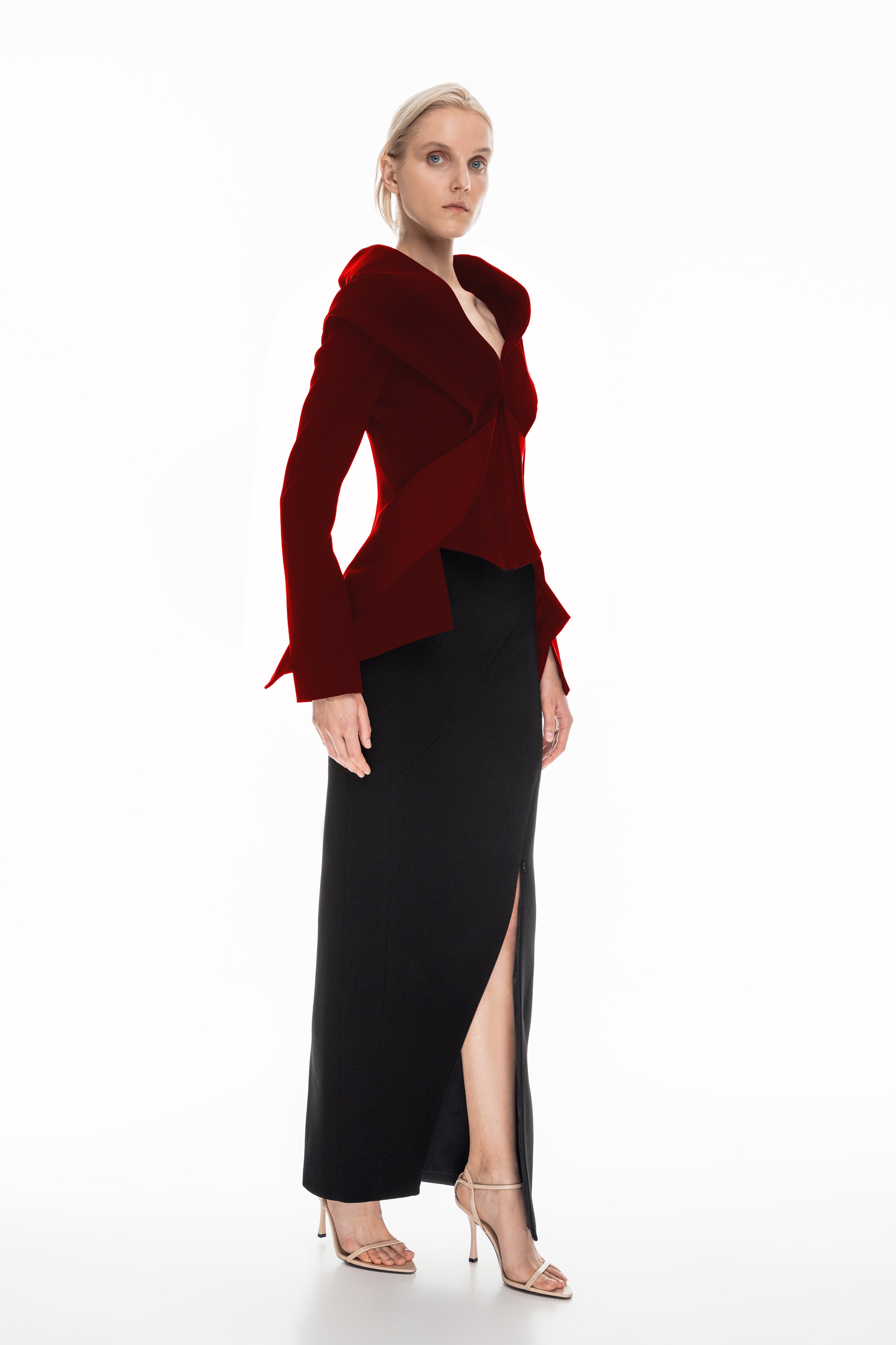 Electra sculpted collar jacket