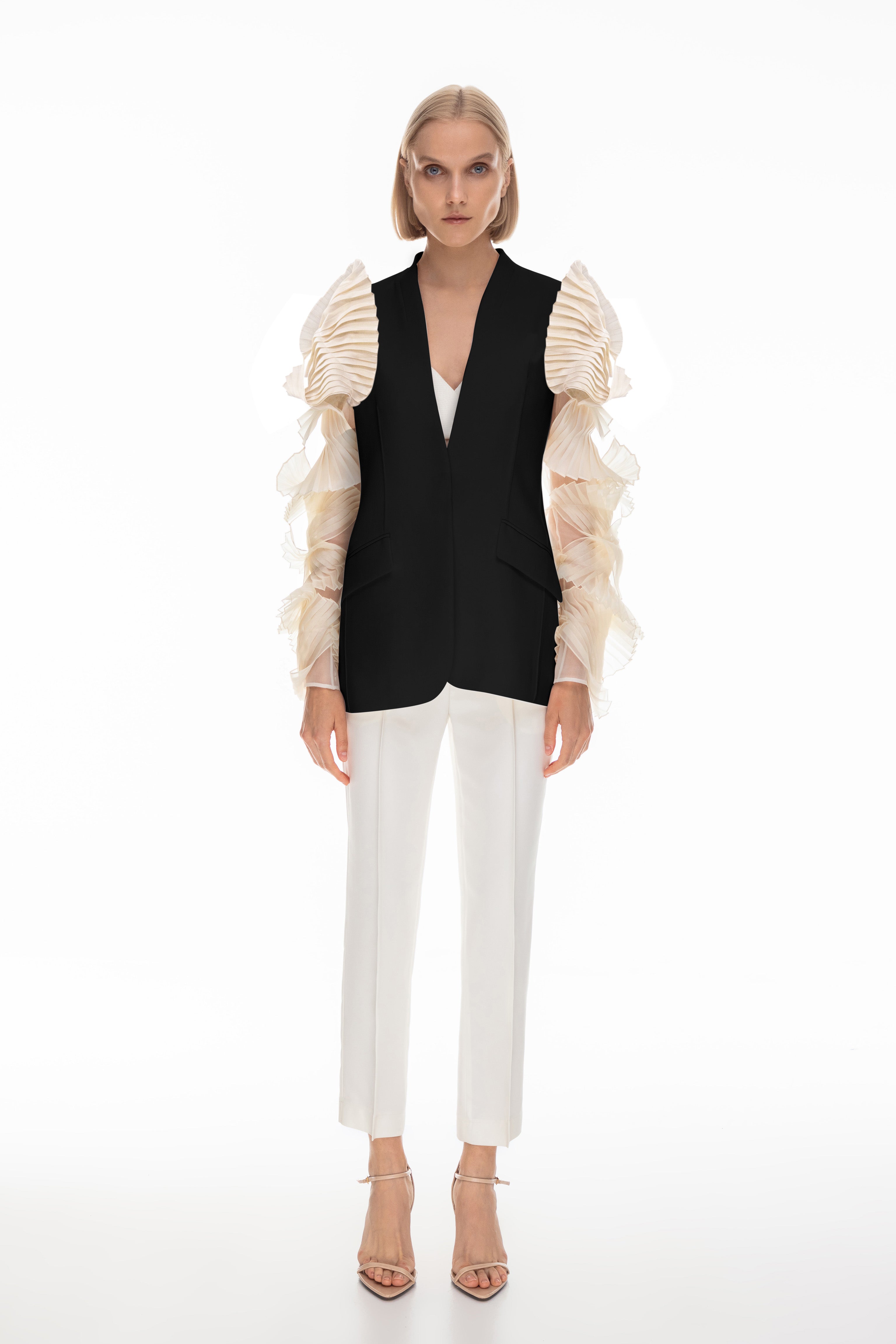 Origami fold sleeves jacket
