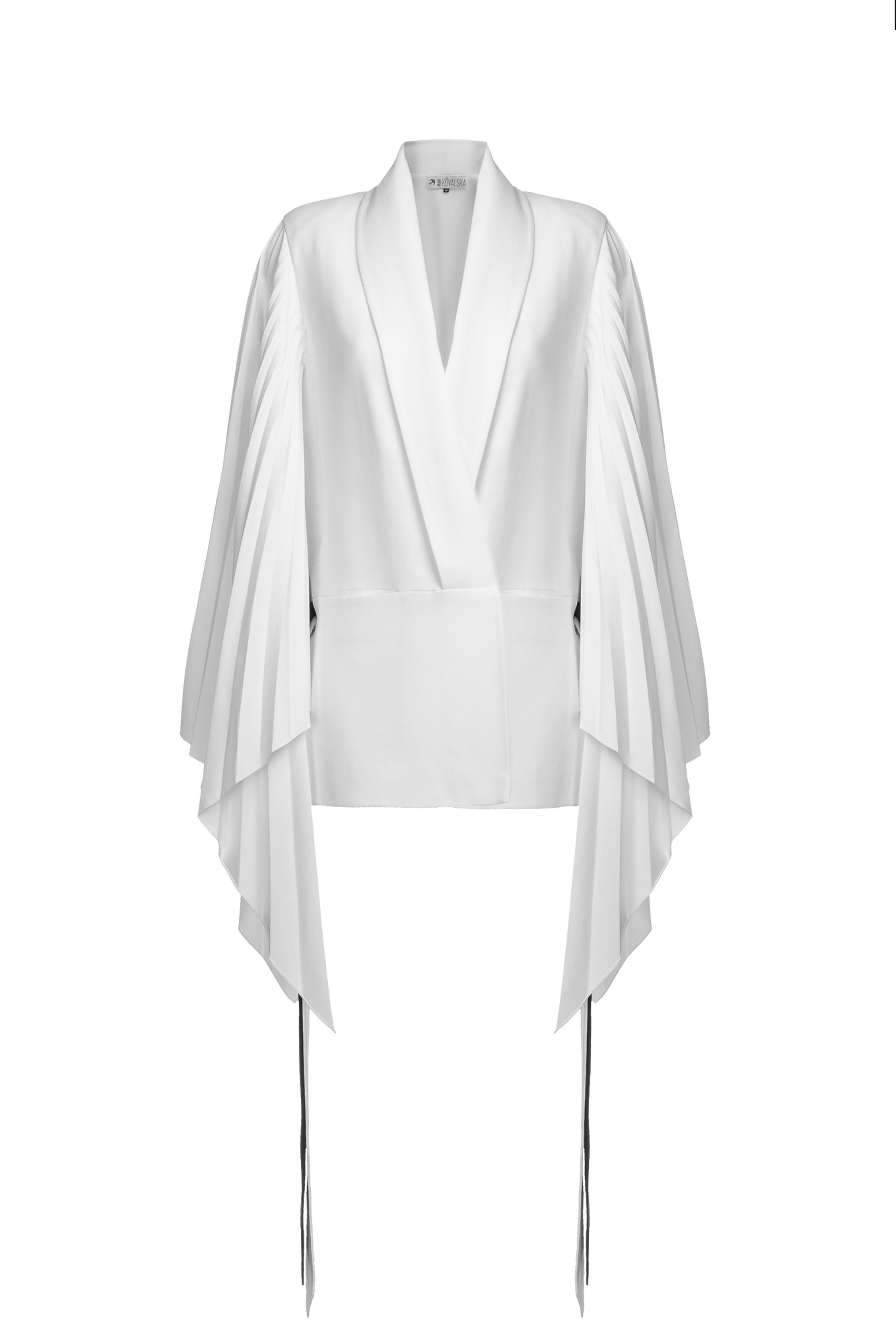 Pleated sleeves jacket