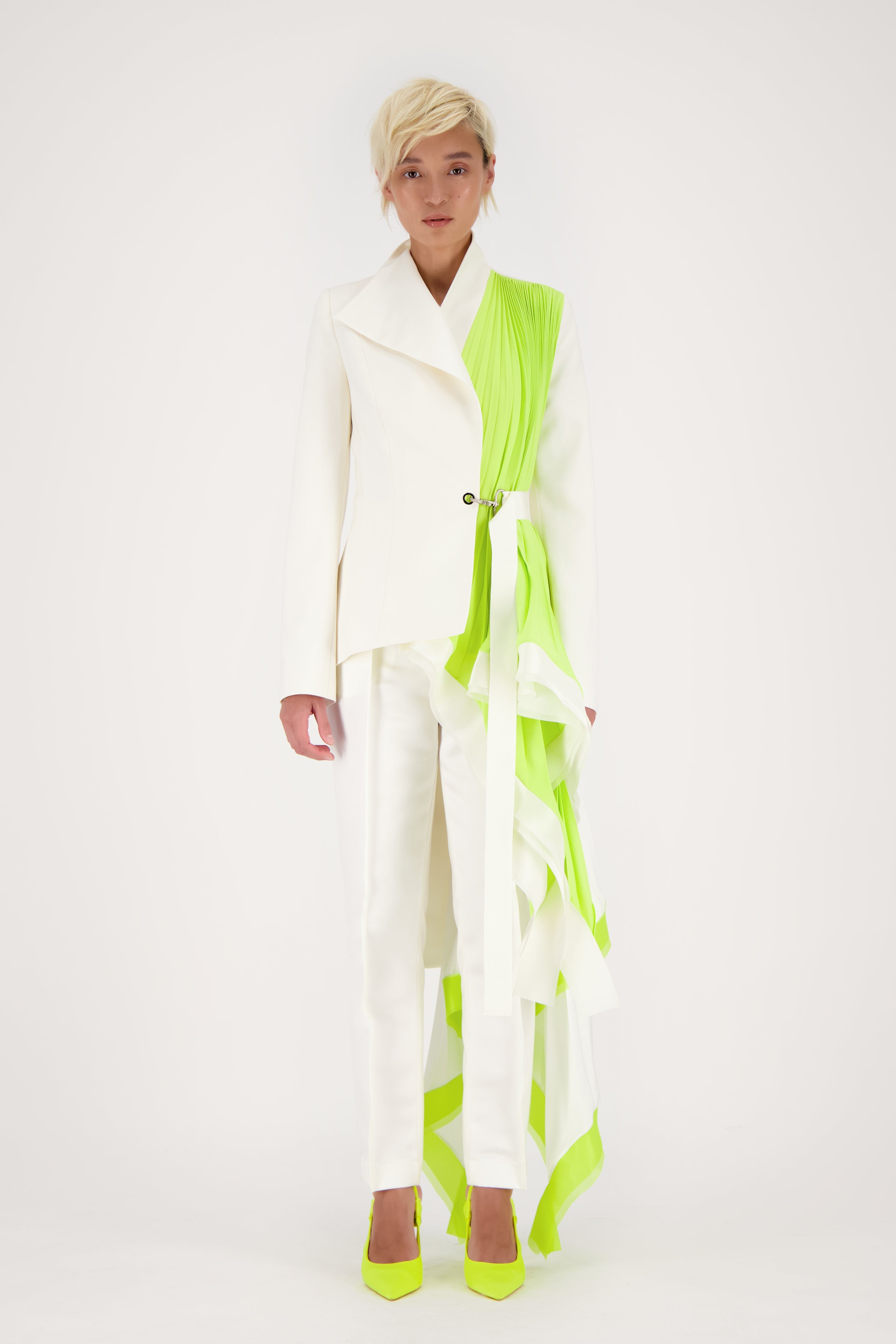 Architectural skinny tuxedo pants