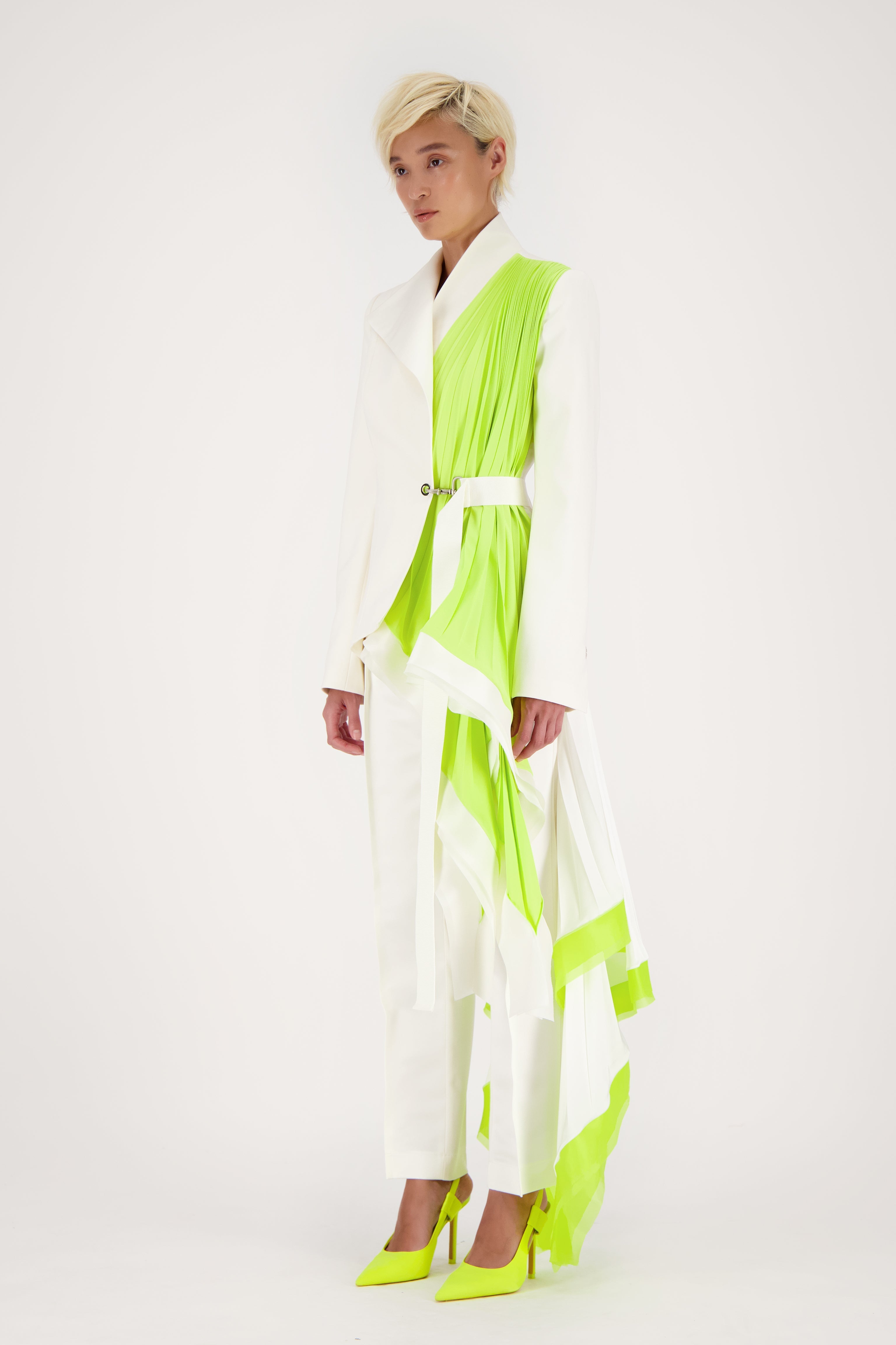 Architectural skinny tuxedo pants