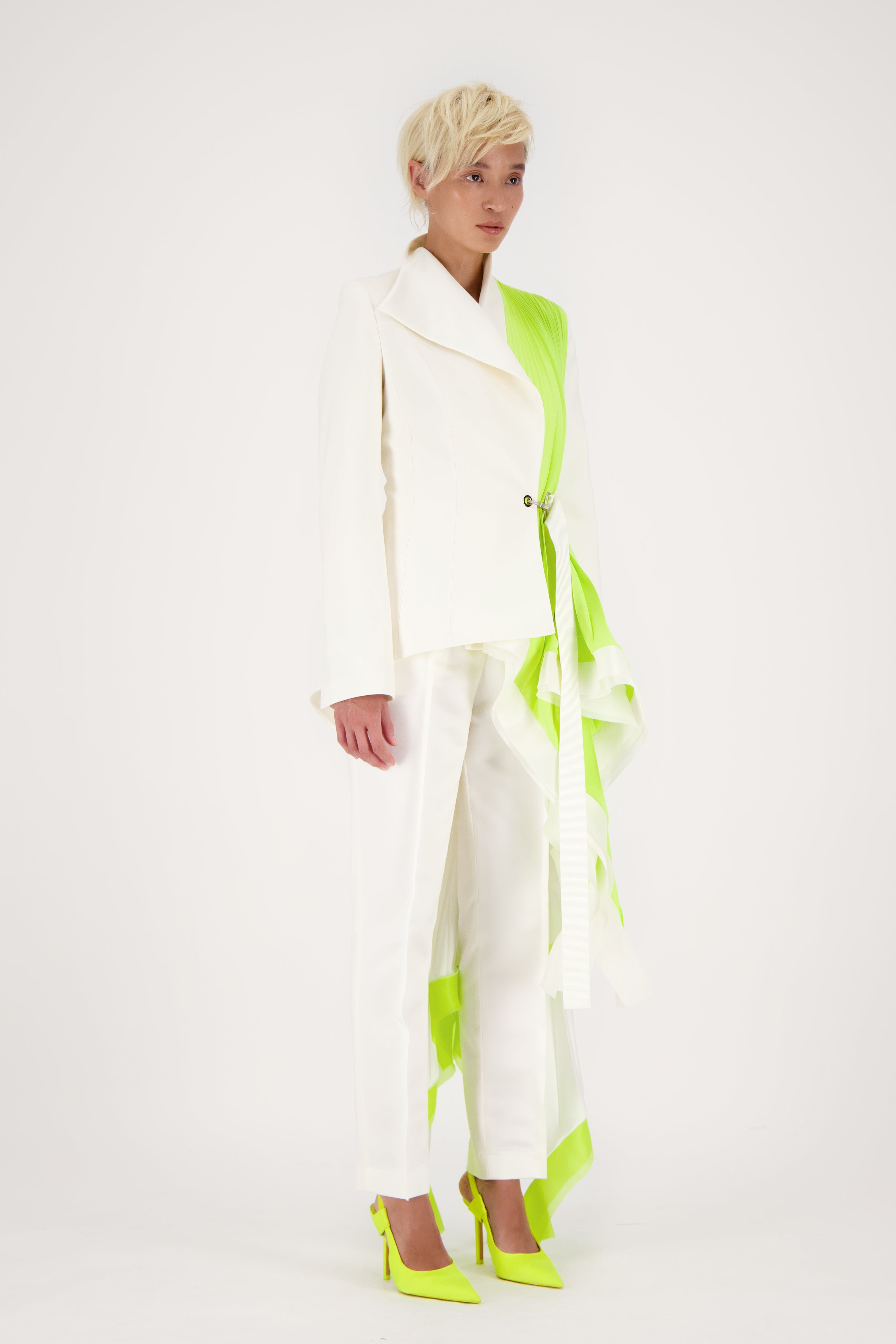 Architectural skinny tuxedo pants