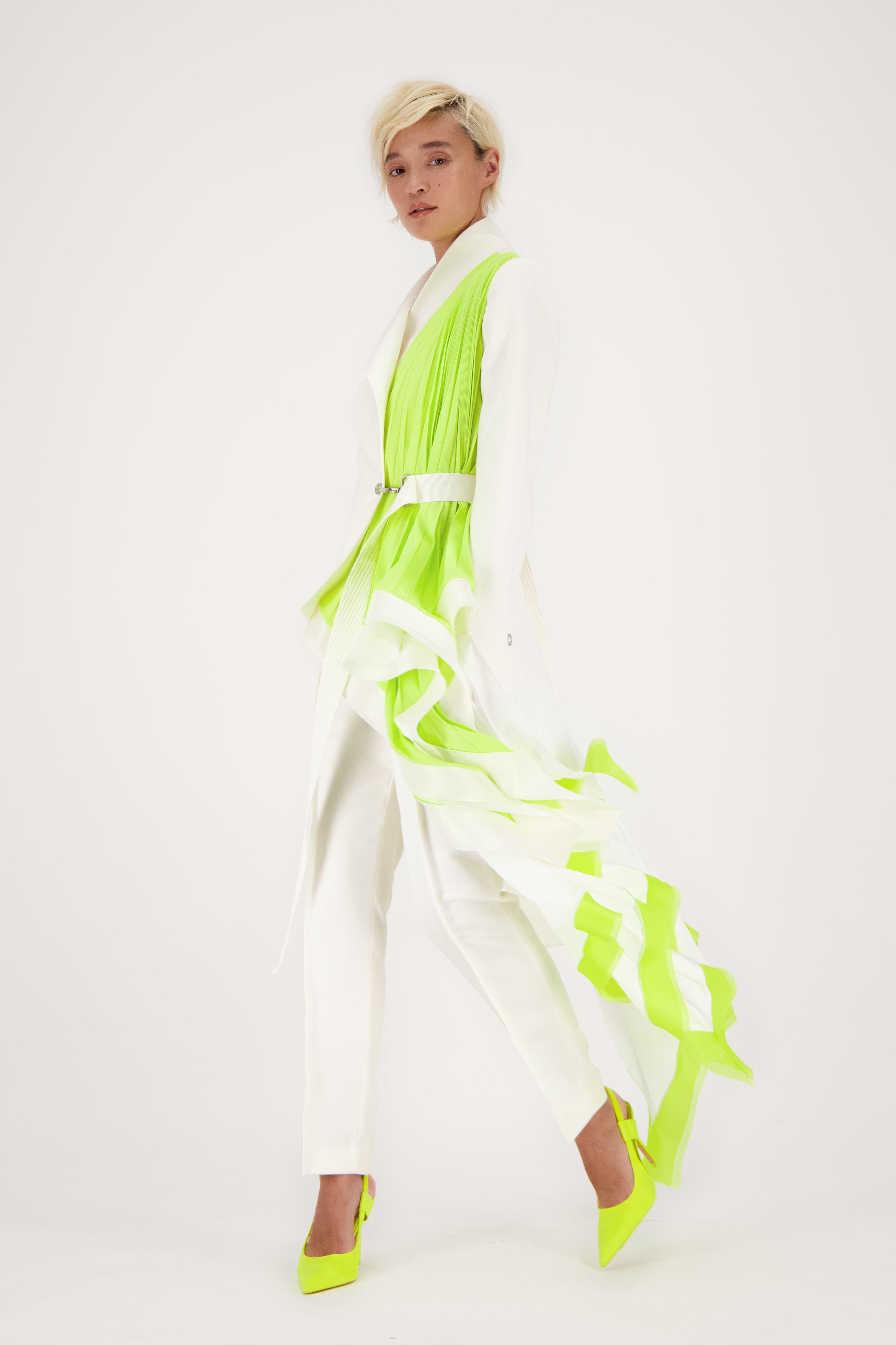 Architectural skinny tuxedo pants