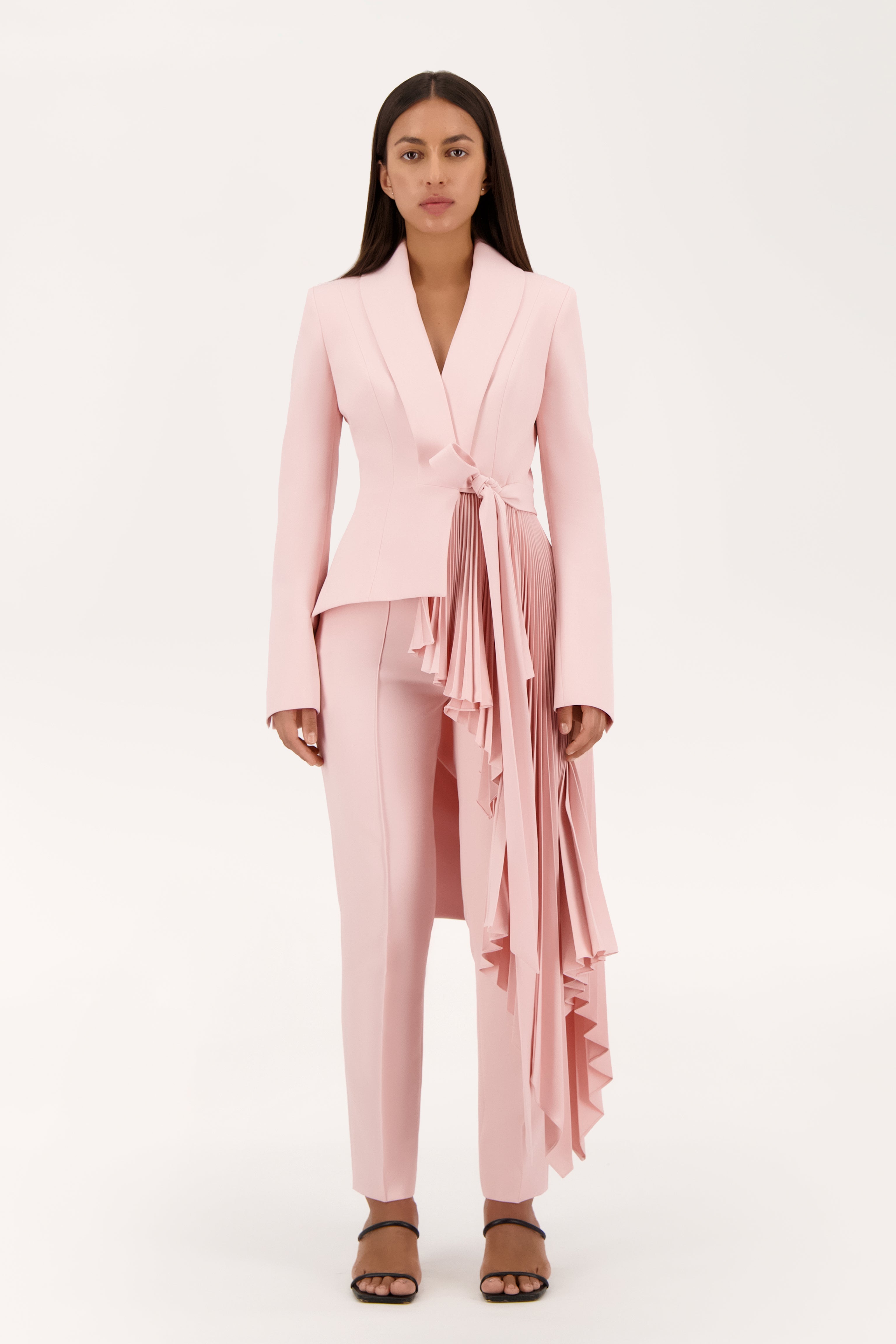 Signature tuxedo jacket with pleats