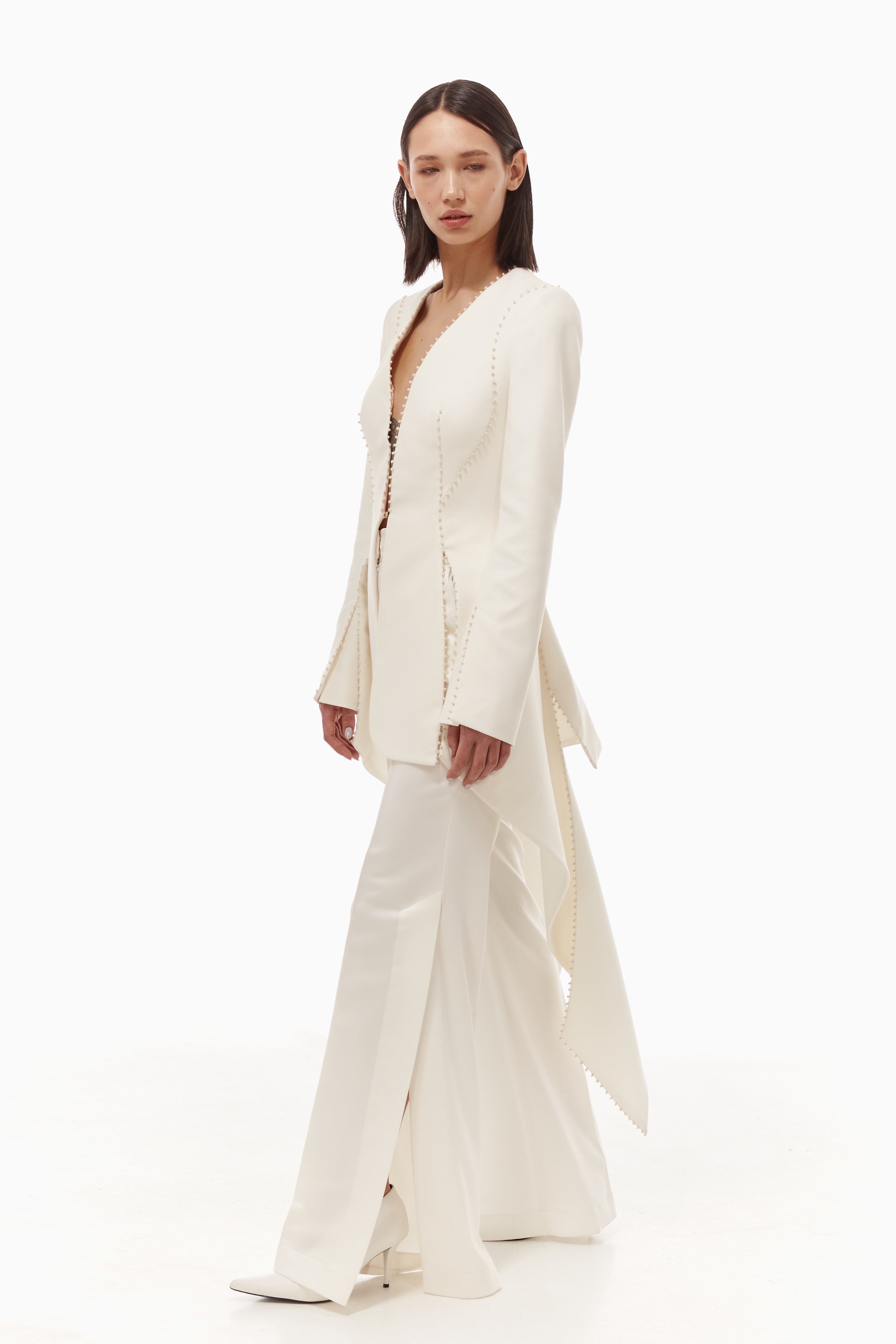 Flare tuxedo pants