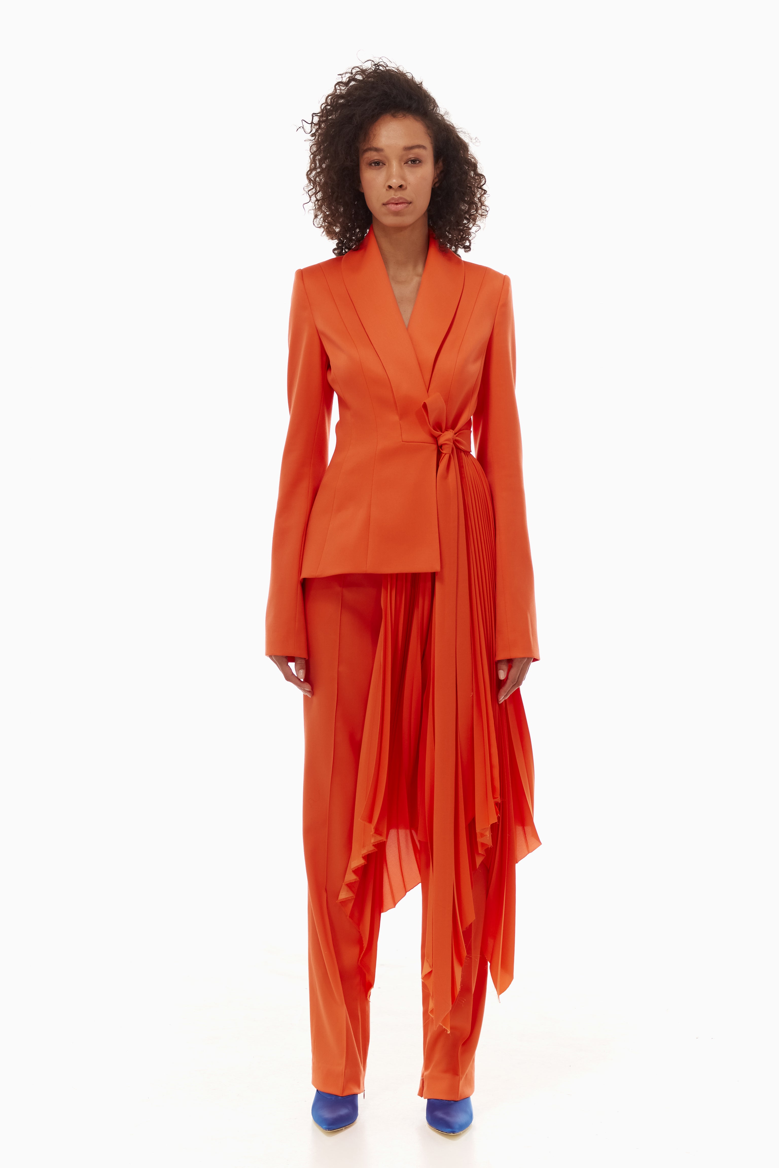 Iconic pleated tuxedo jacket