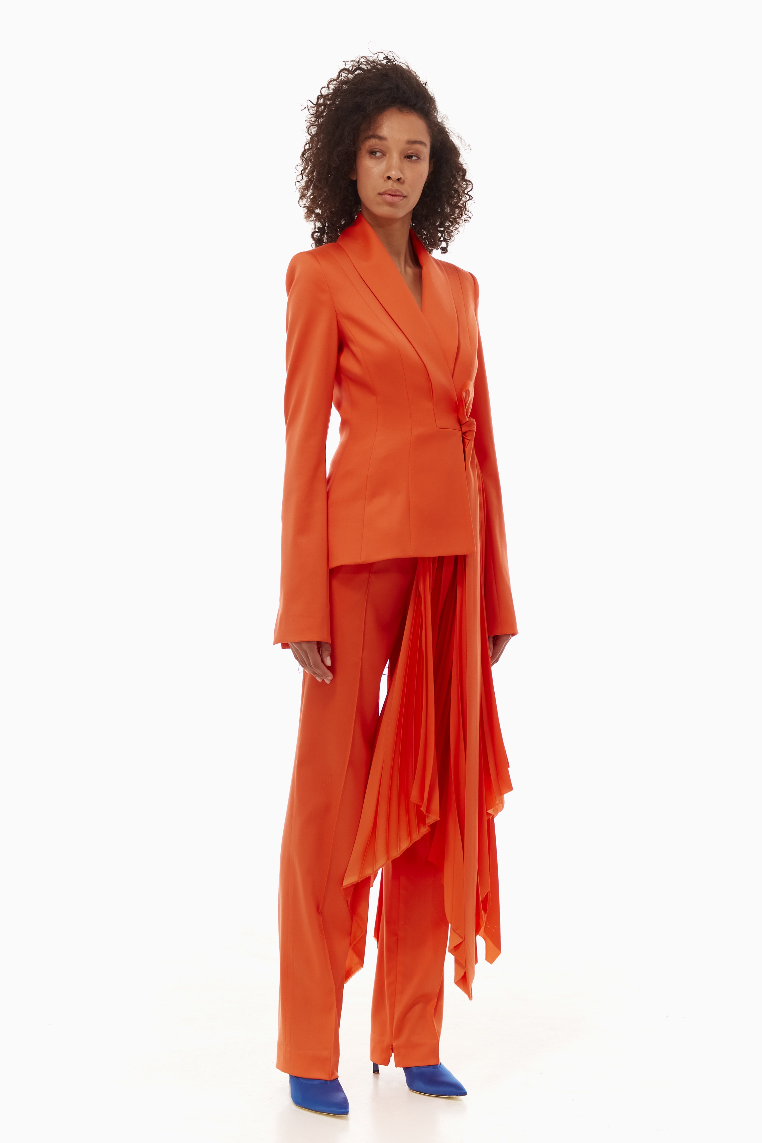 Iconic pleated tuxedo jacket