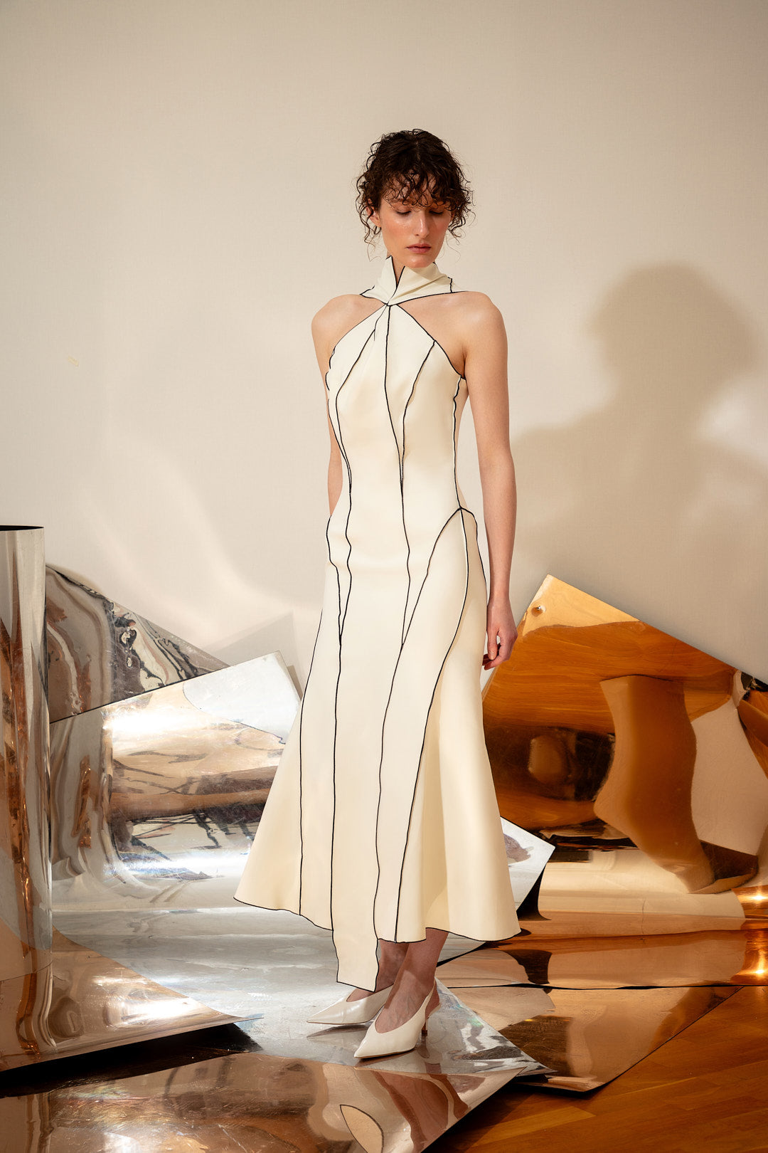 Sculptural A-Line Dress