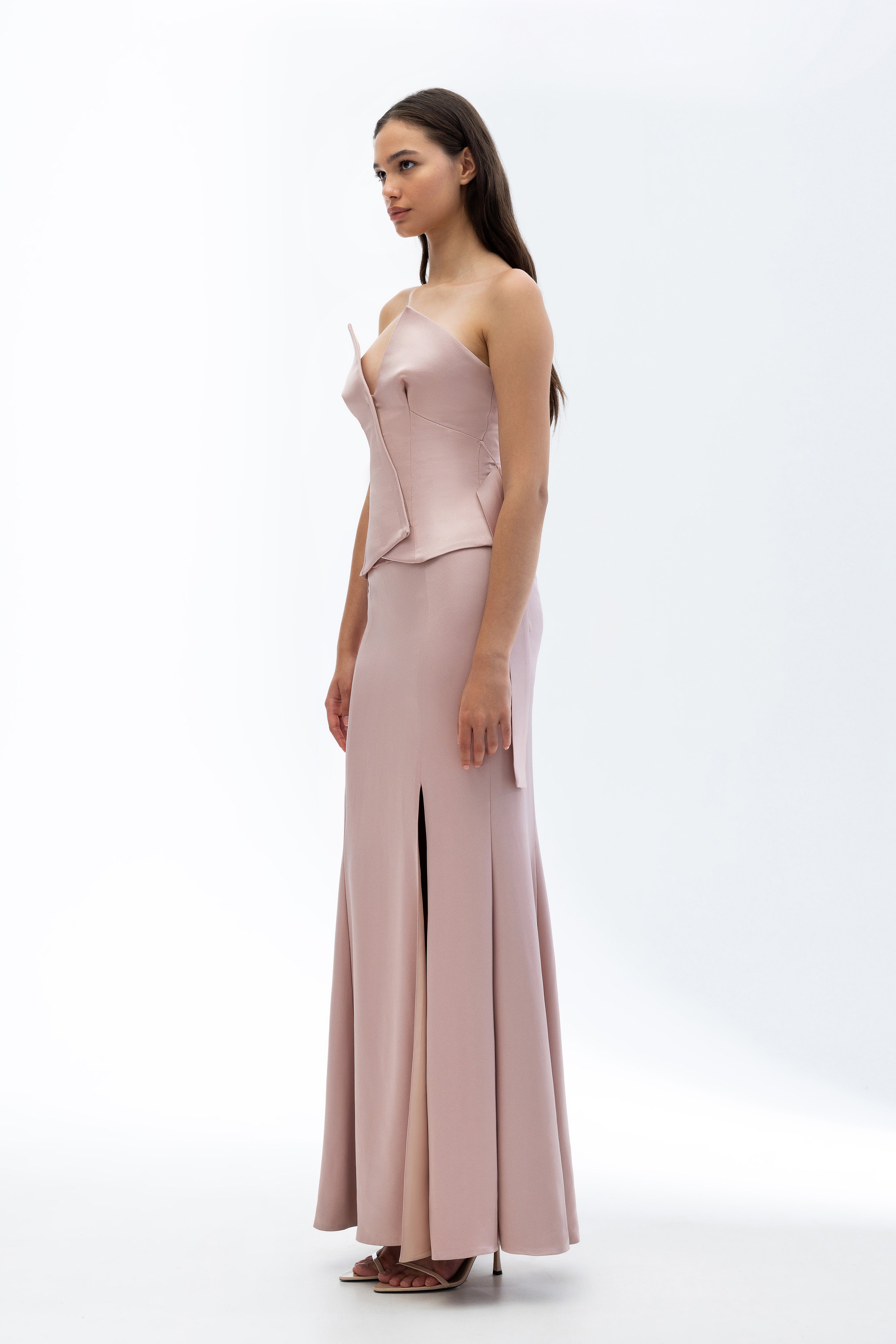Sculptural maxi skirt