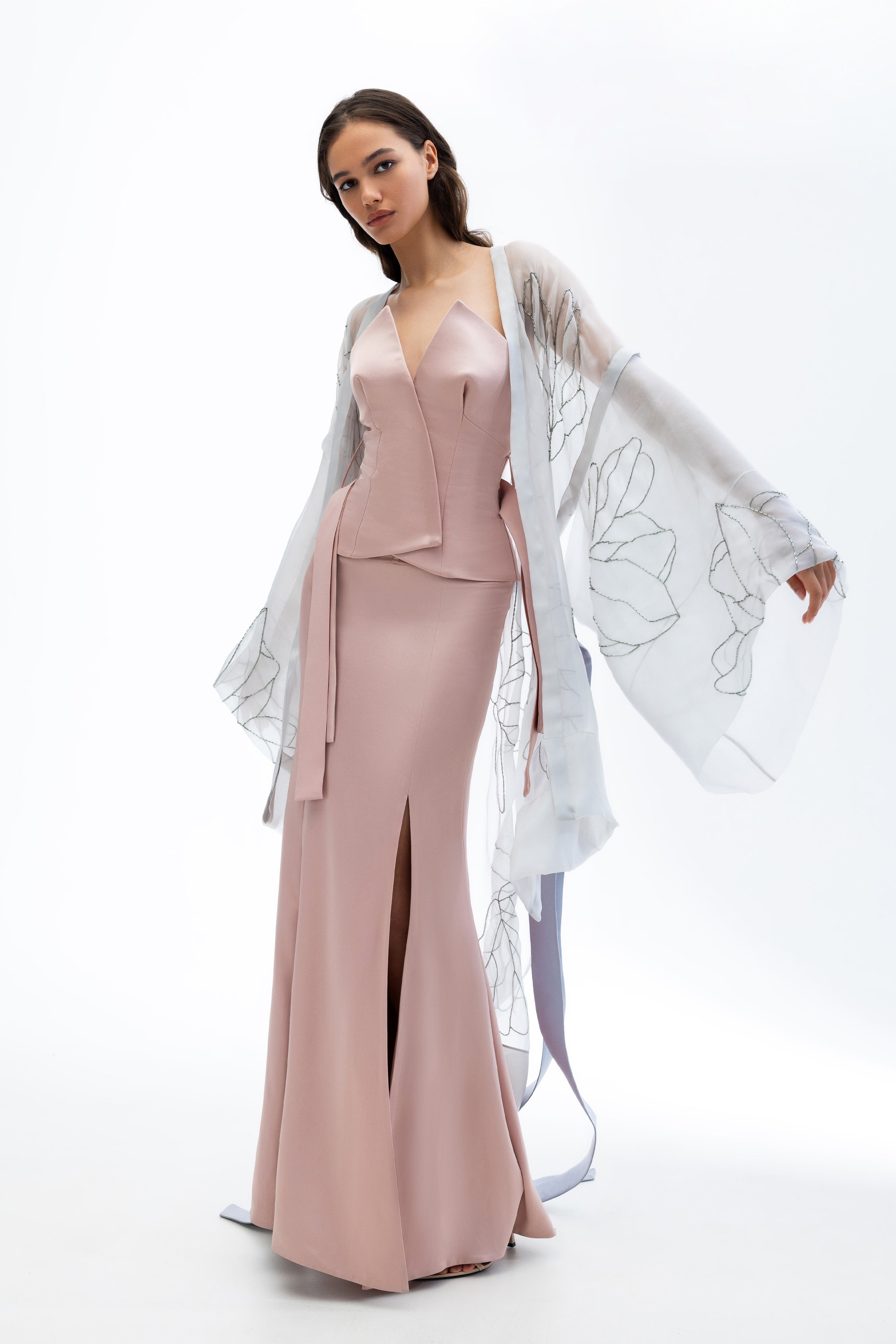 Sculptural maxi skirt