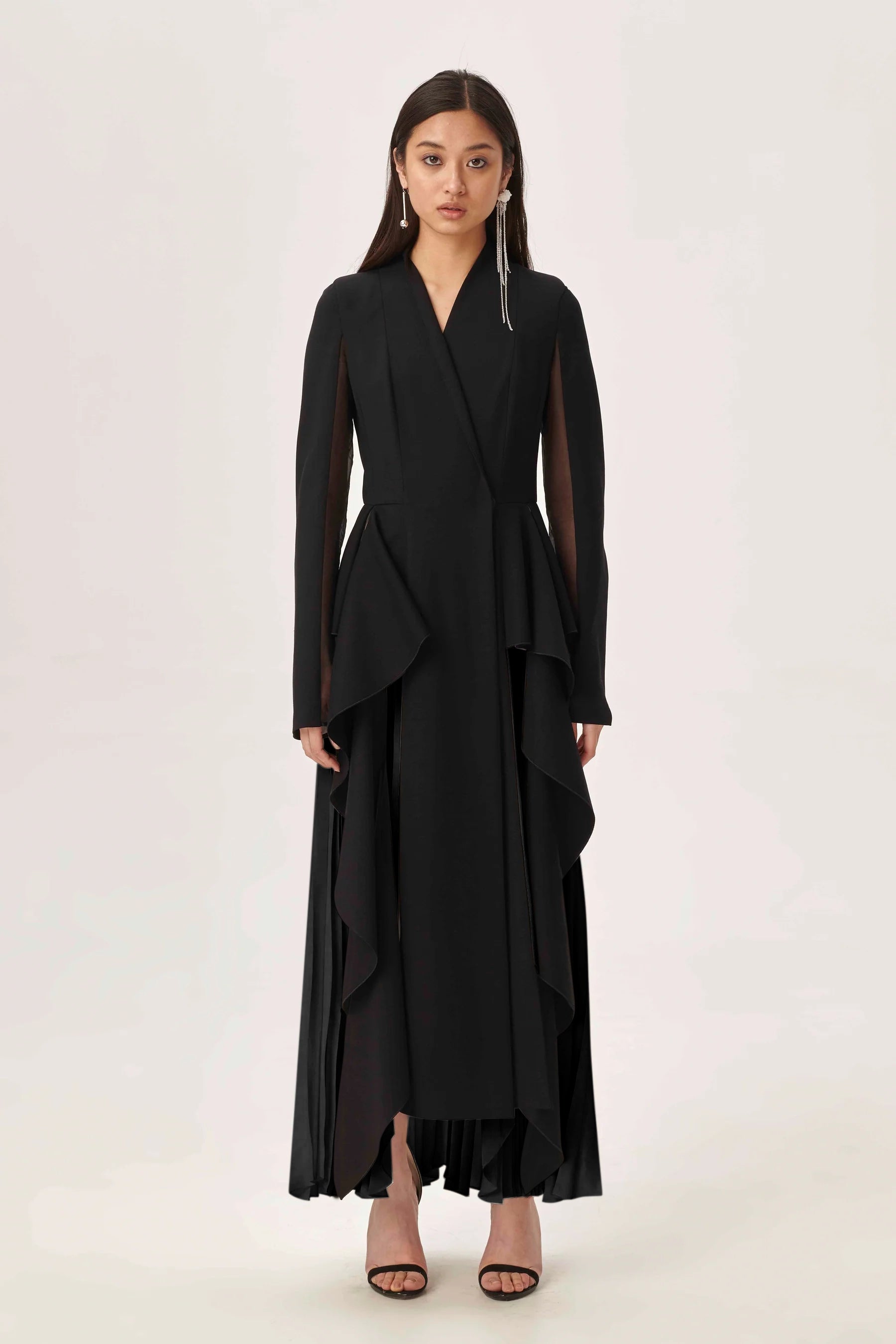 Melted columns tuxedo dress