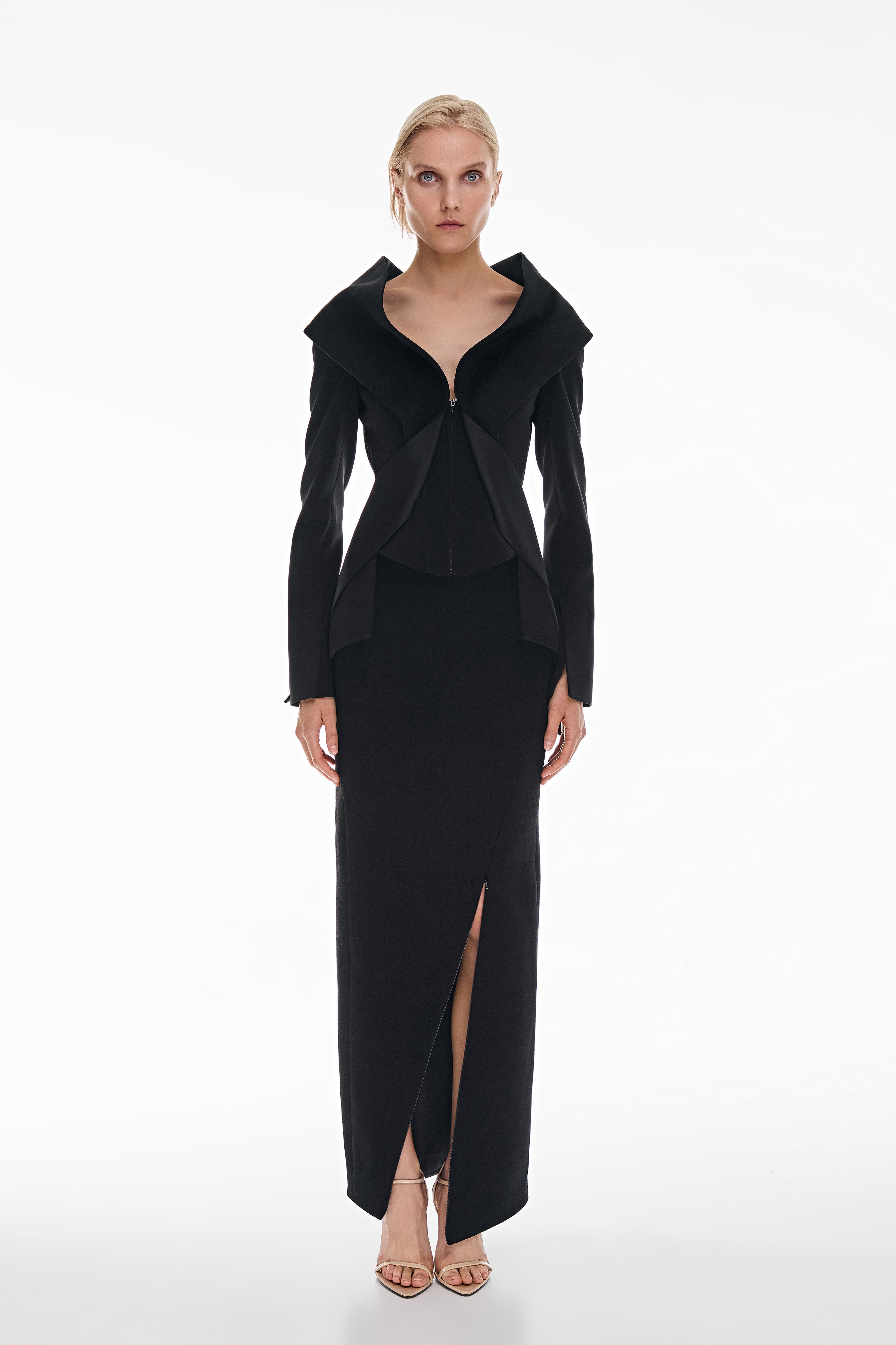 Electra sculpted collar jacket