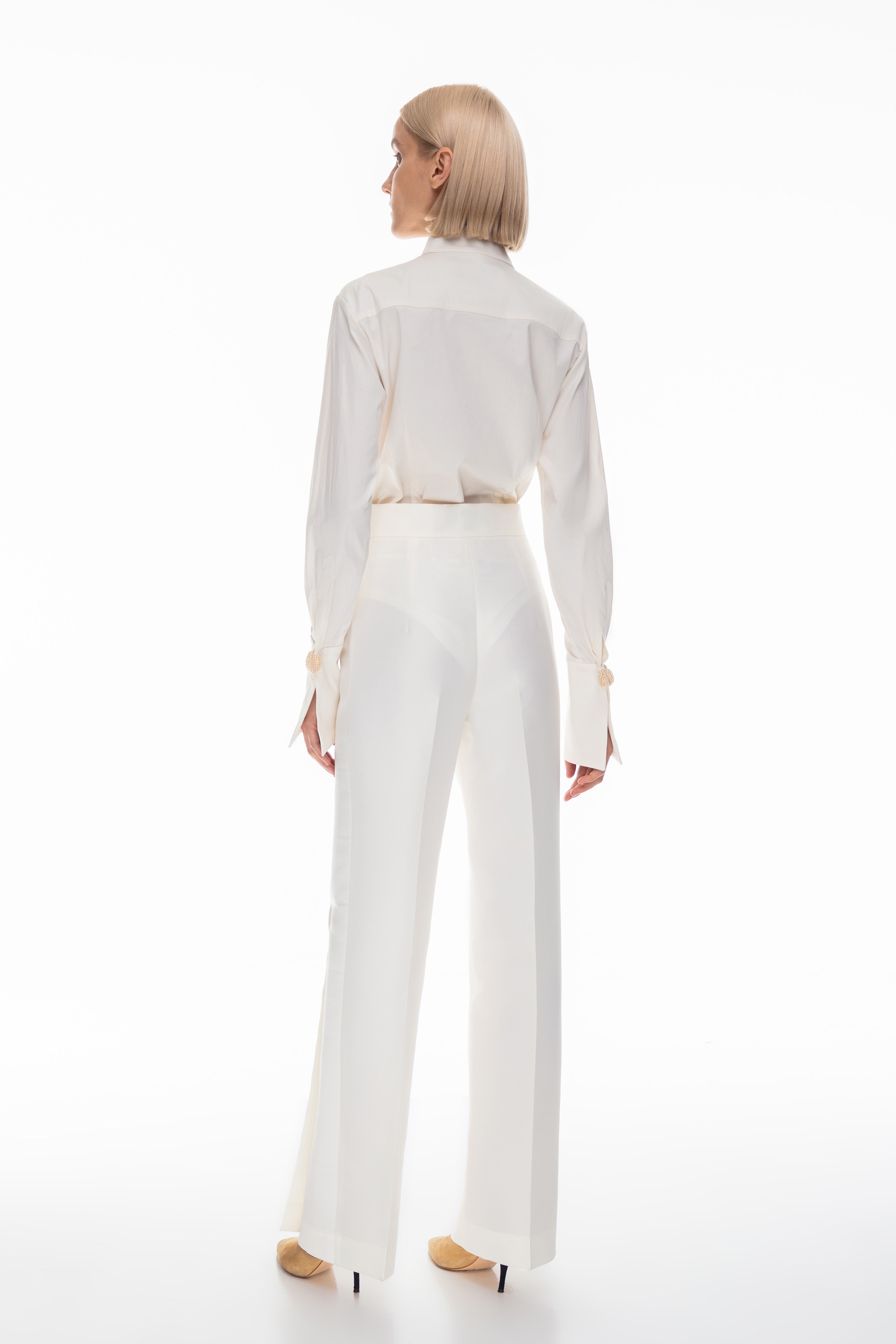 Tailored wide-leg trousers