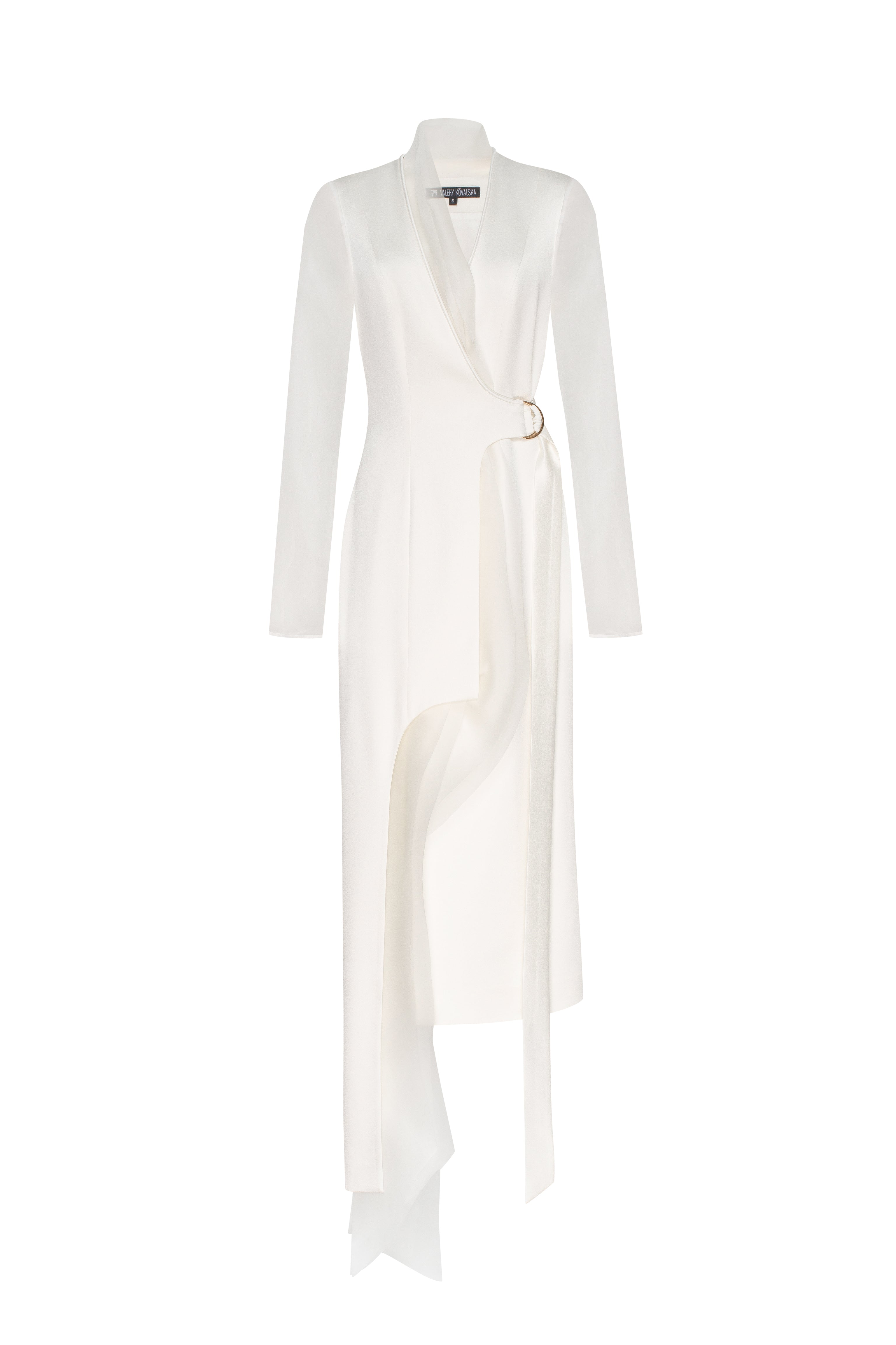 Tuxedo dress with organza layers