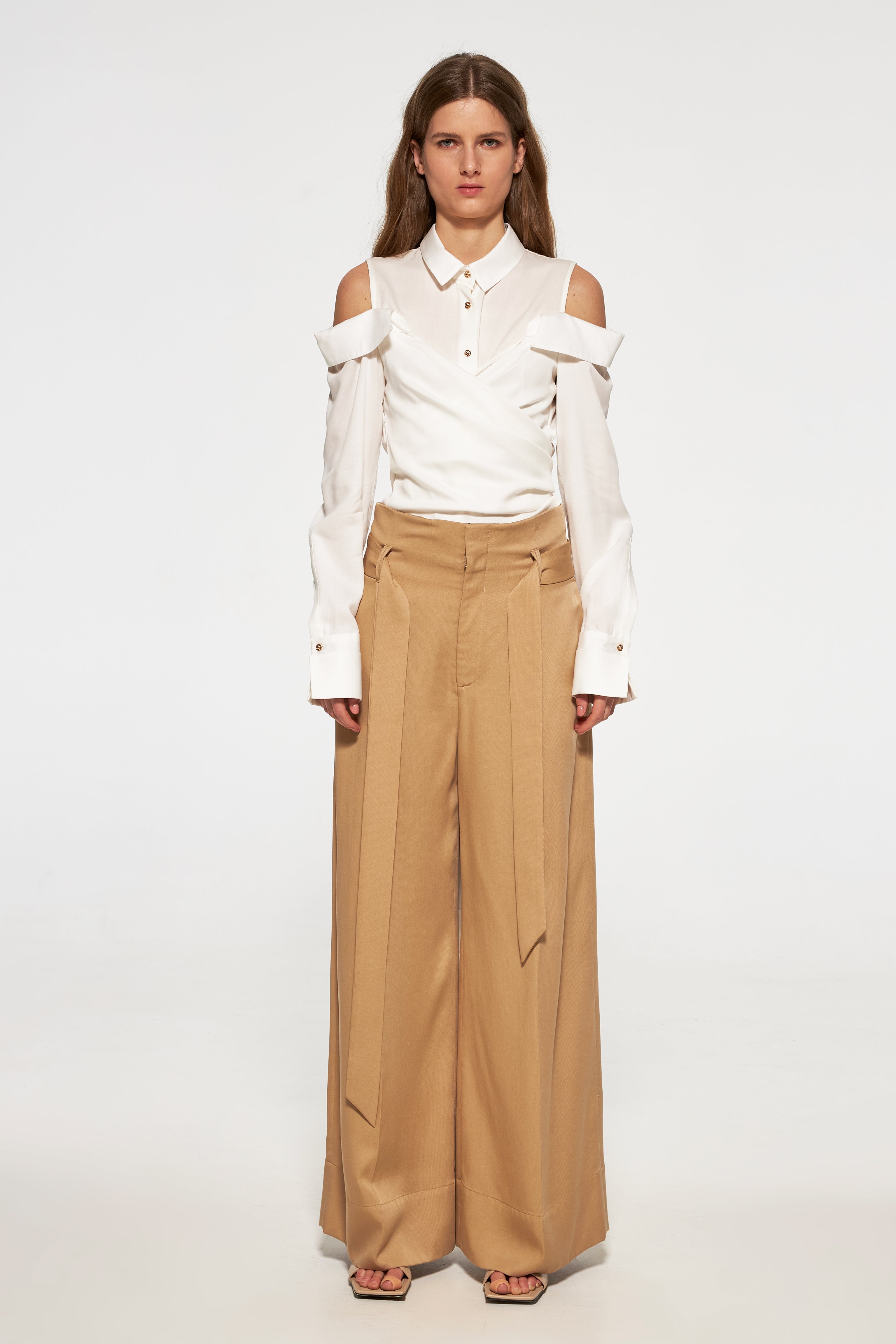 Tencel wide pants