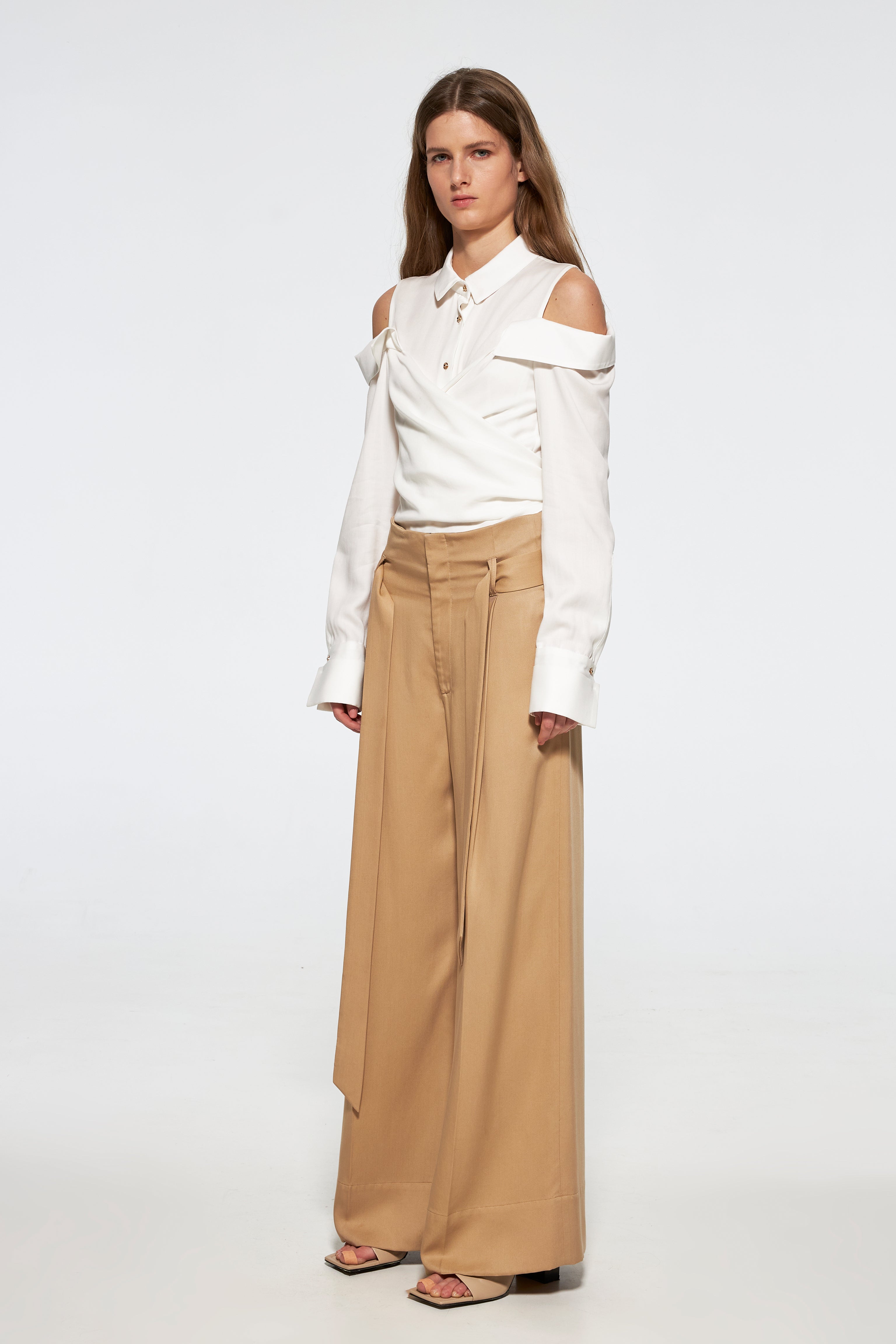 Tencel wide pants