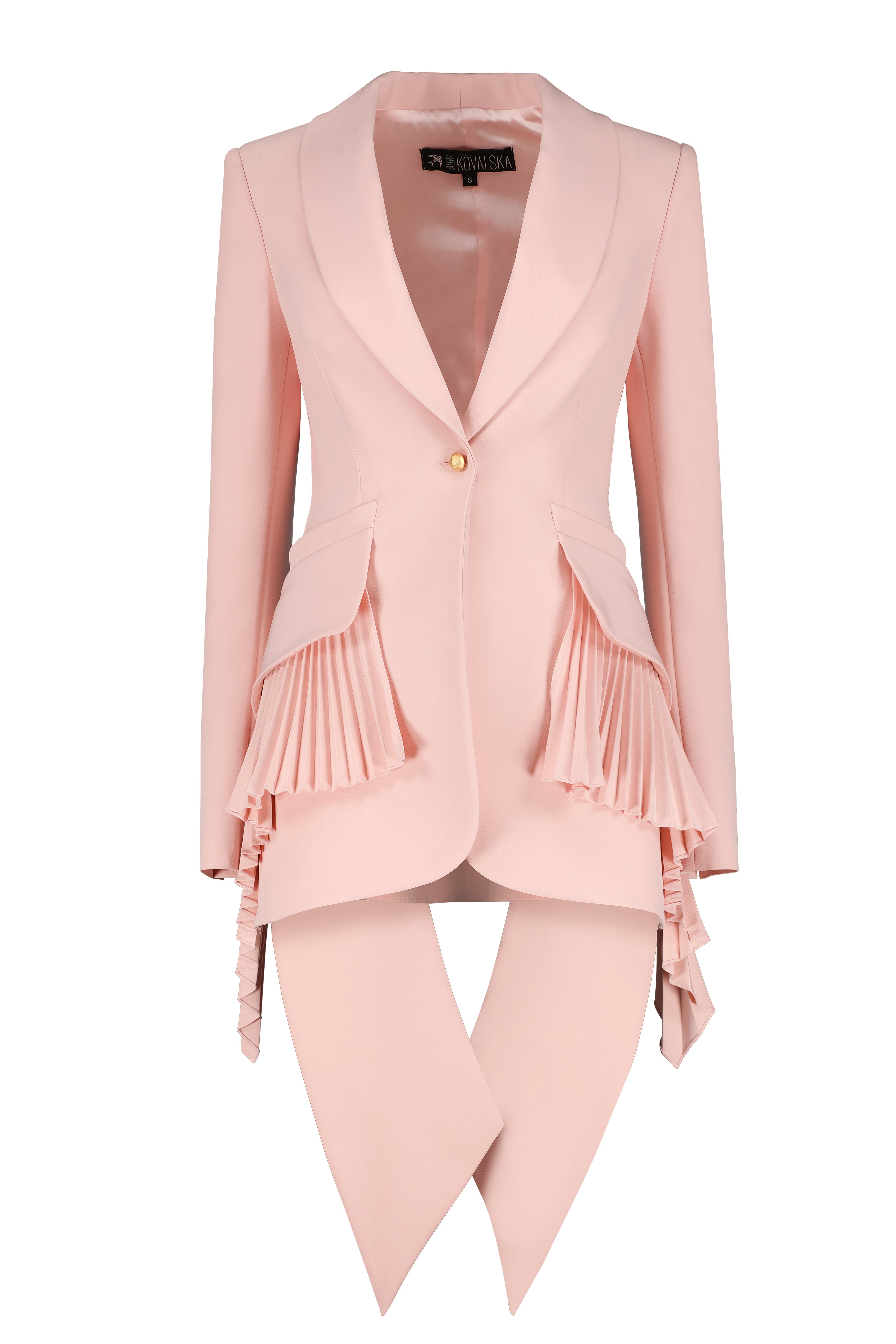 Jacket with pleated ruffles