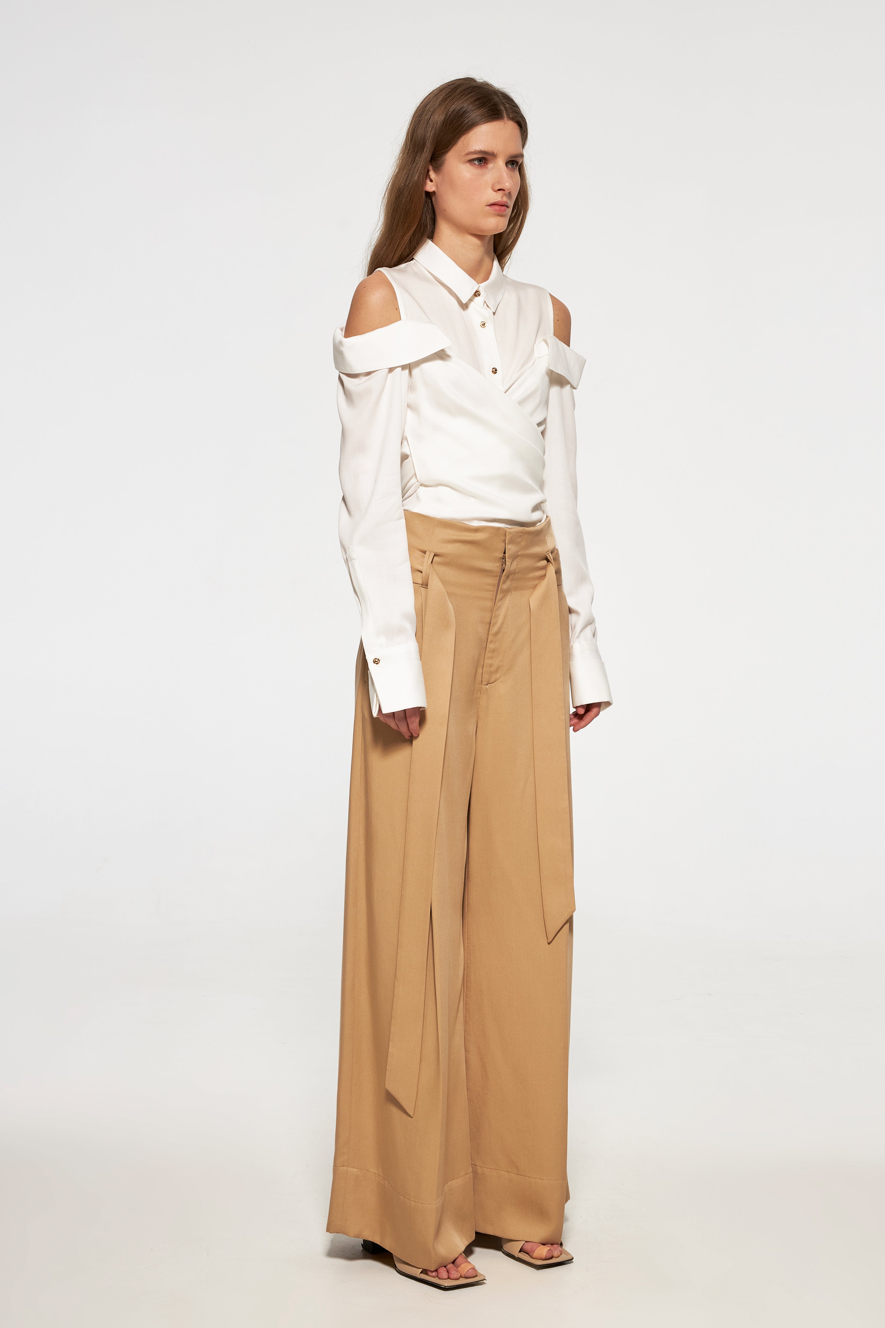 Tencel wide pants