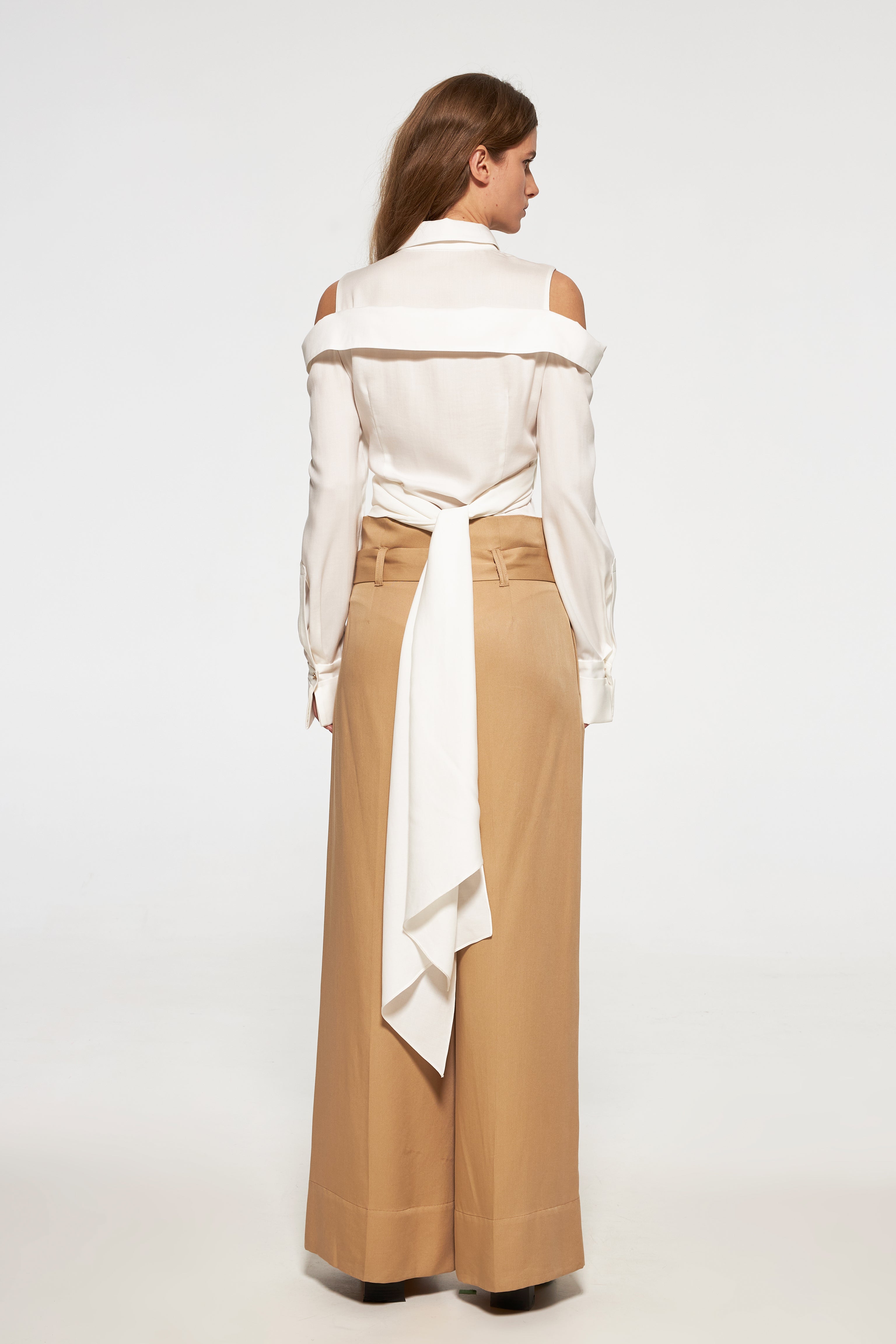 Tencel wide pants