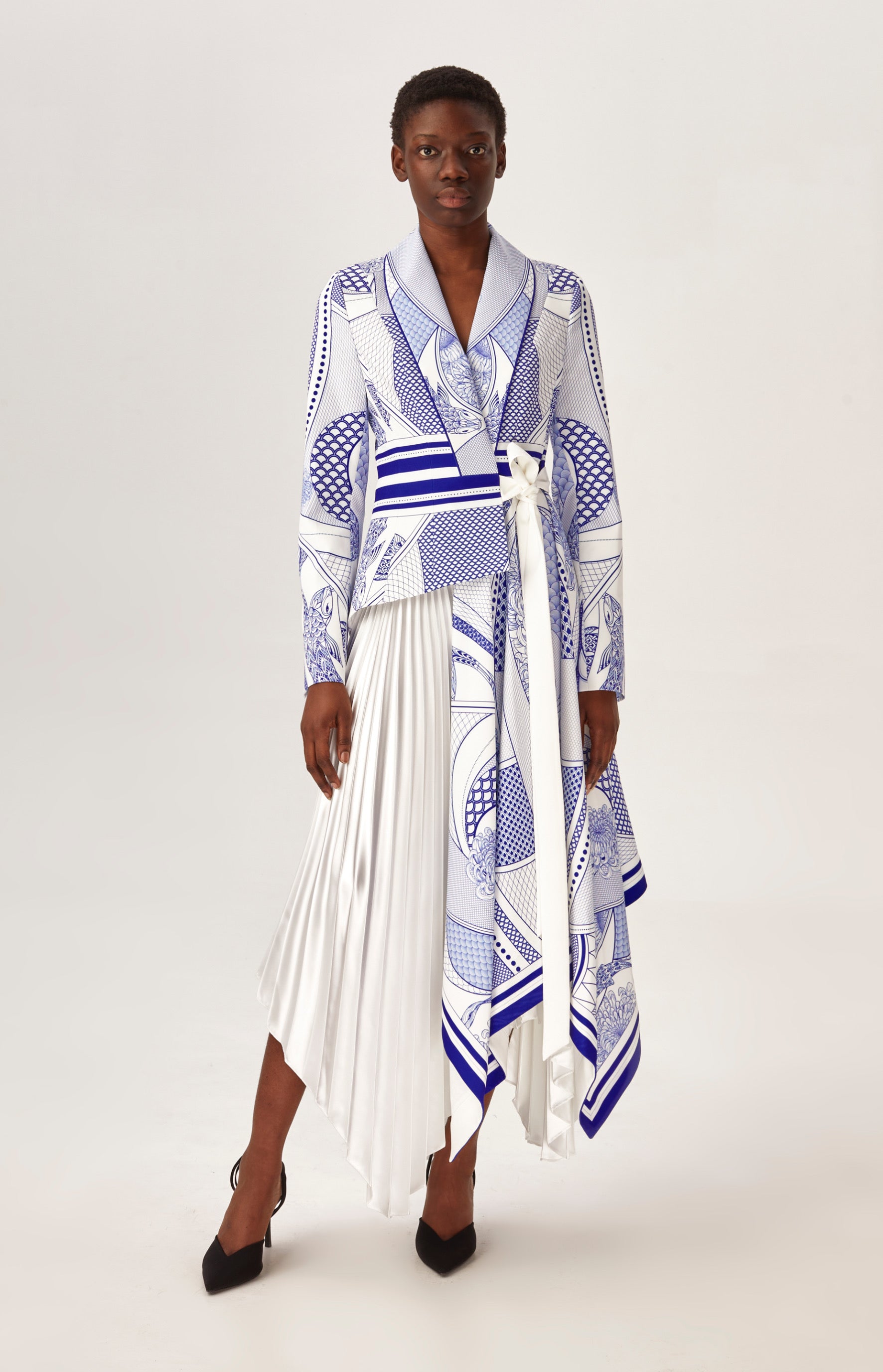 "Porcelain" printed jacket