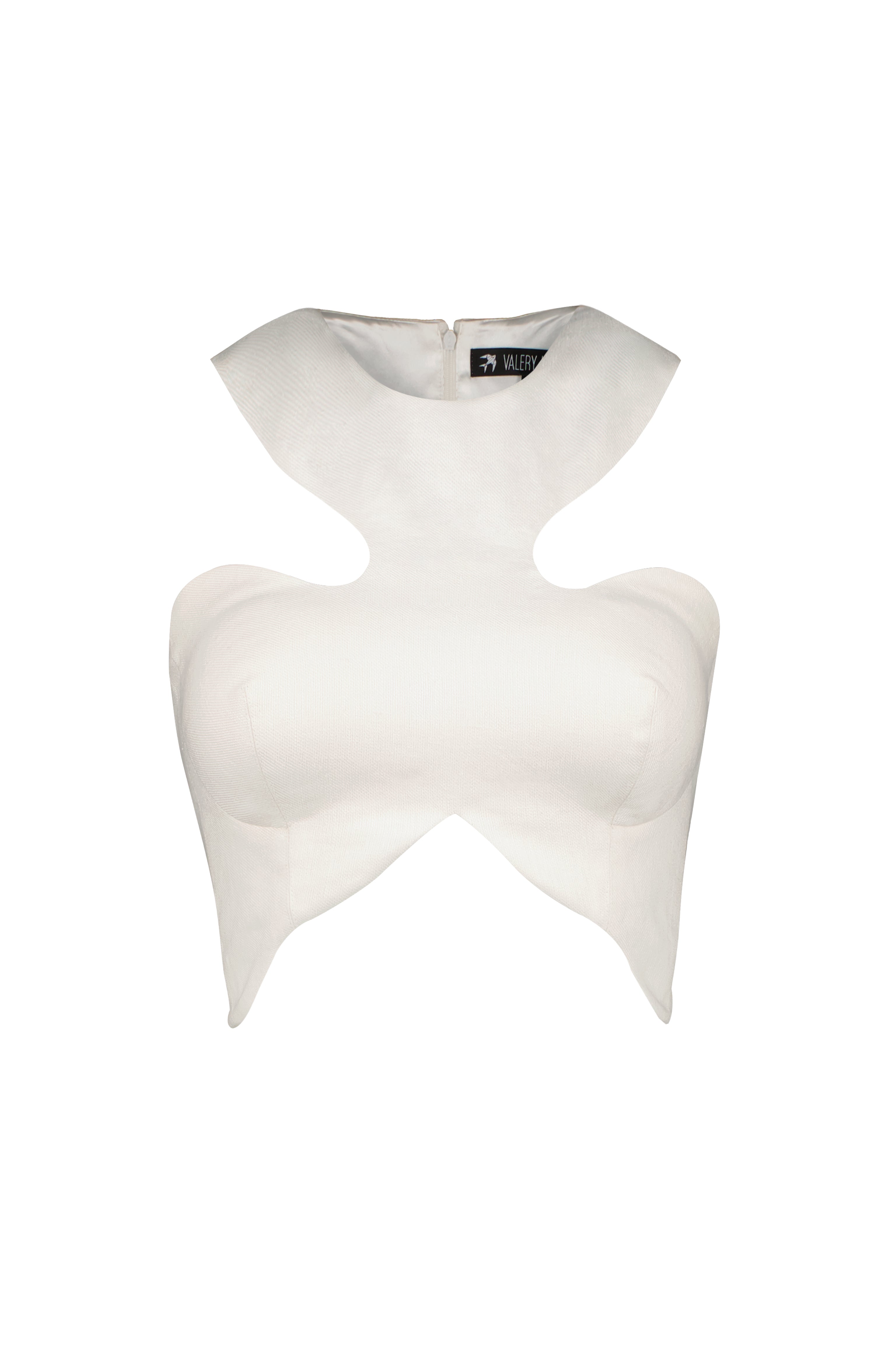 Curved crop corset