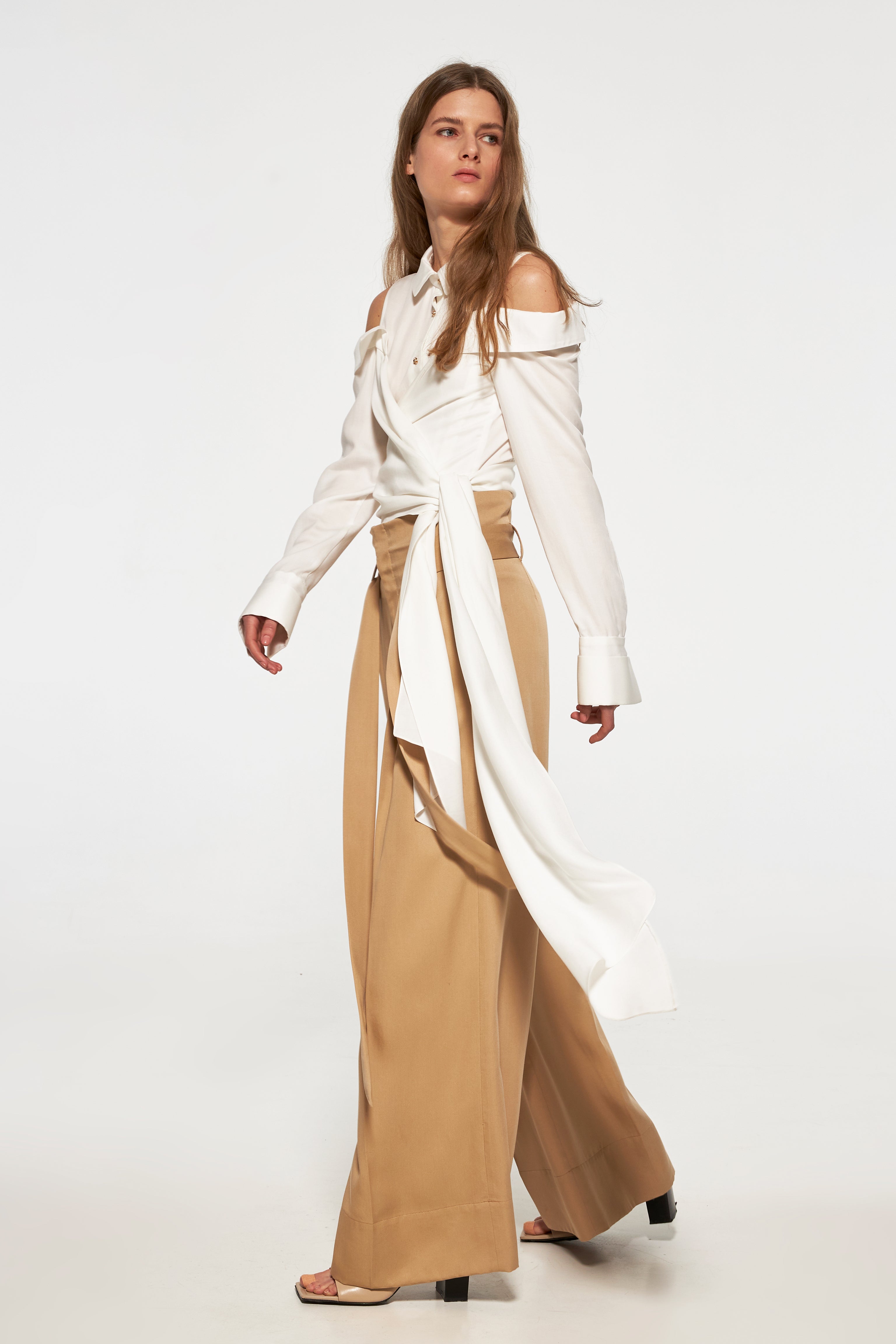 Tencel wide pants