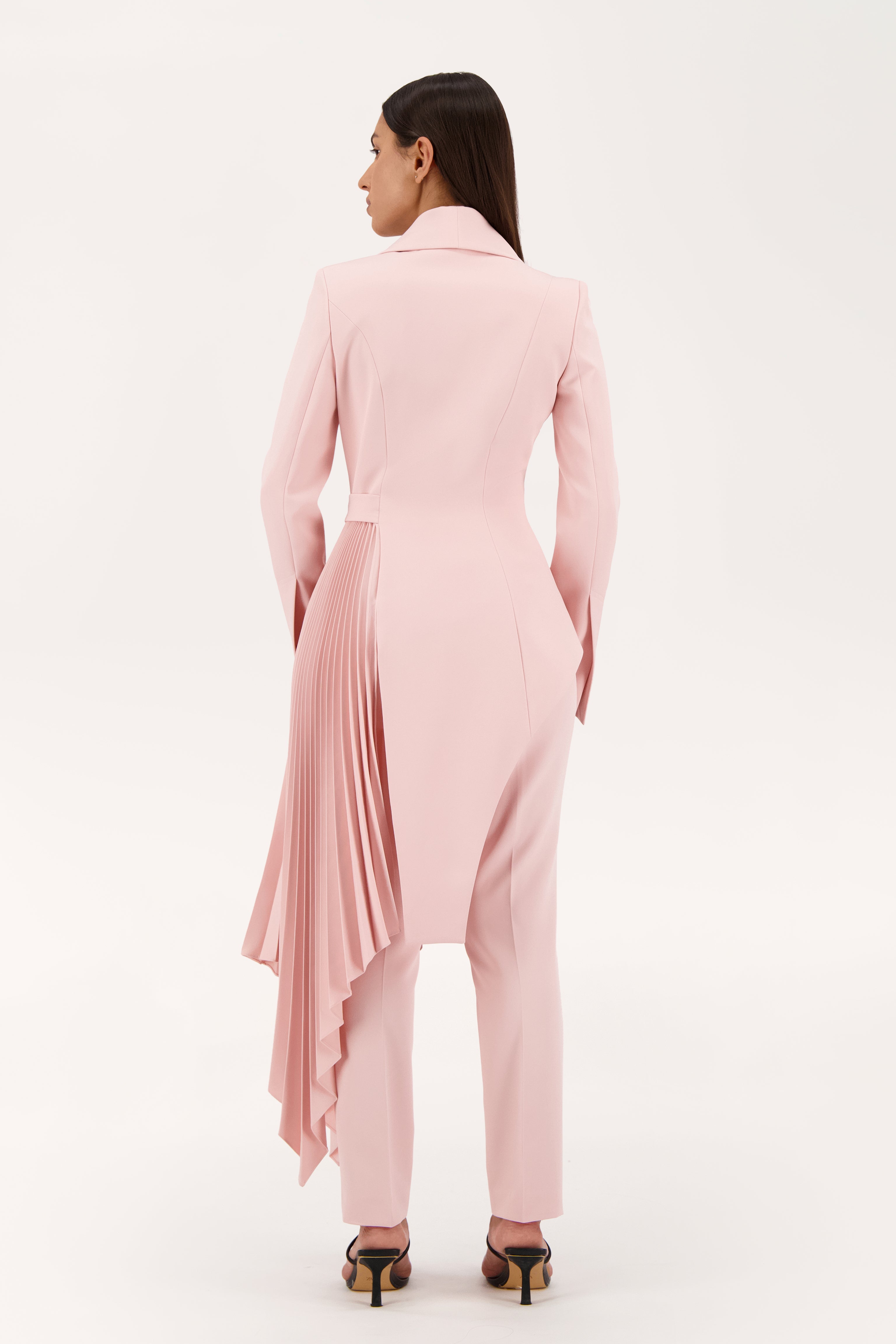 Signature tuxedo jacket with pleats