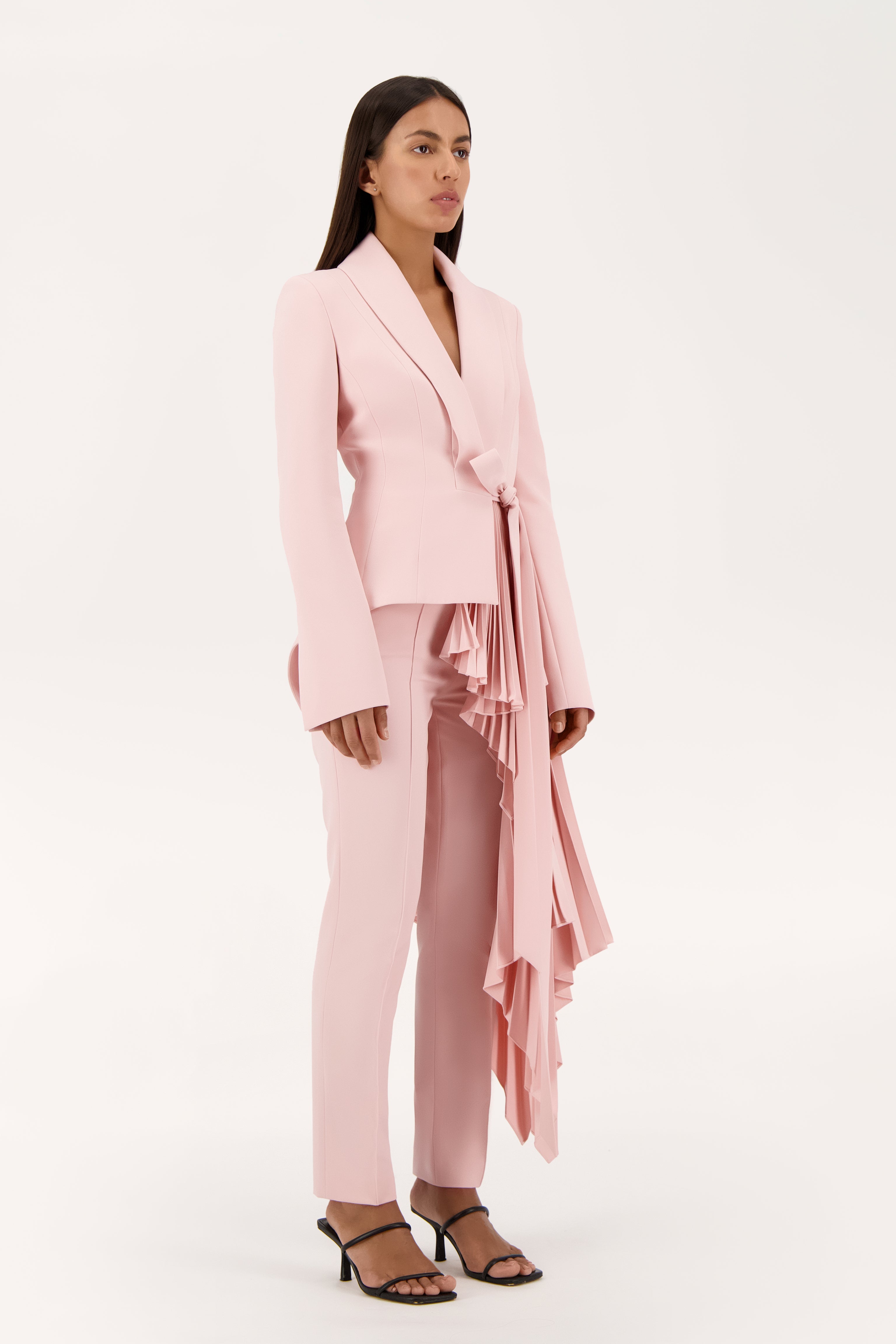 Signature tuxedo jacket with pleats