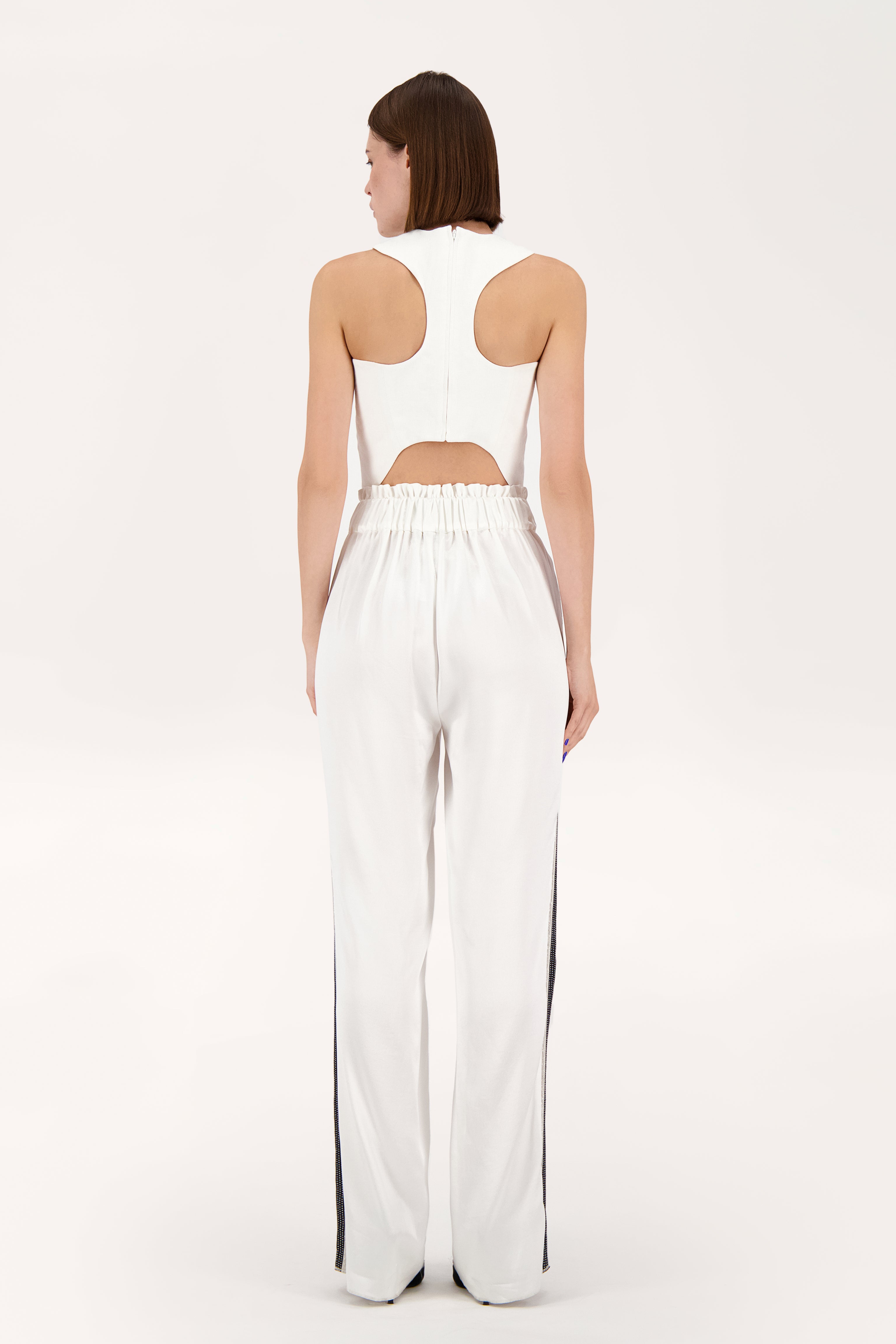 Curved crop corset