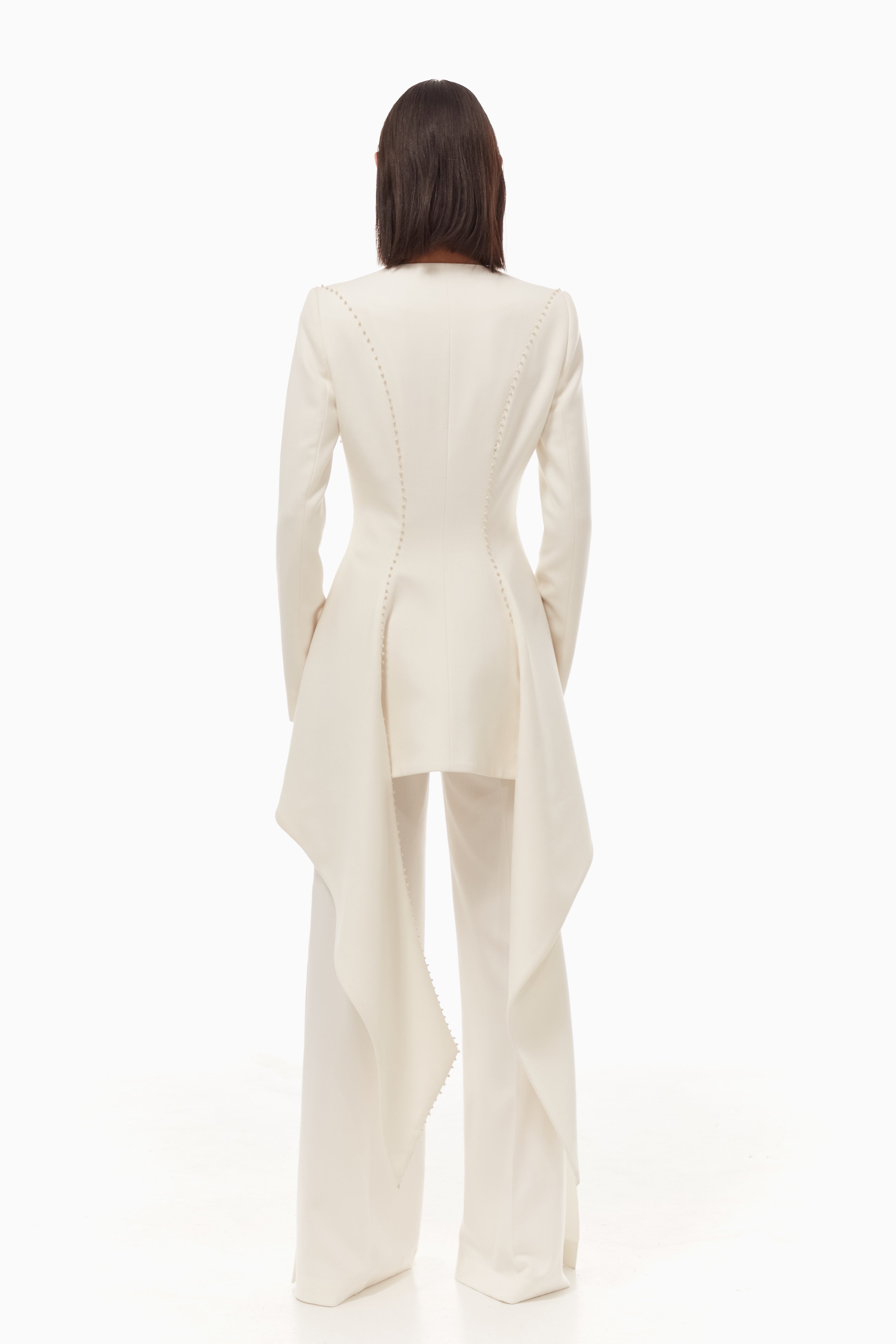 Flare tuxedo pants