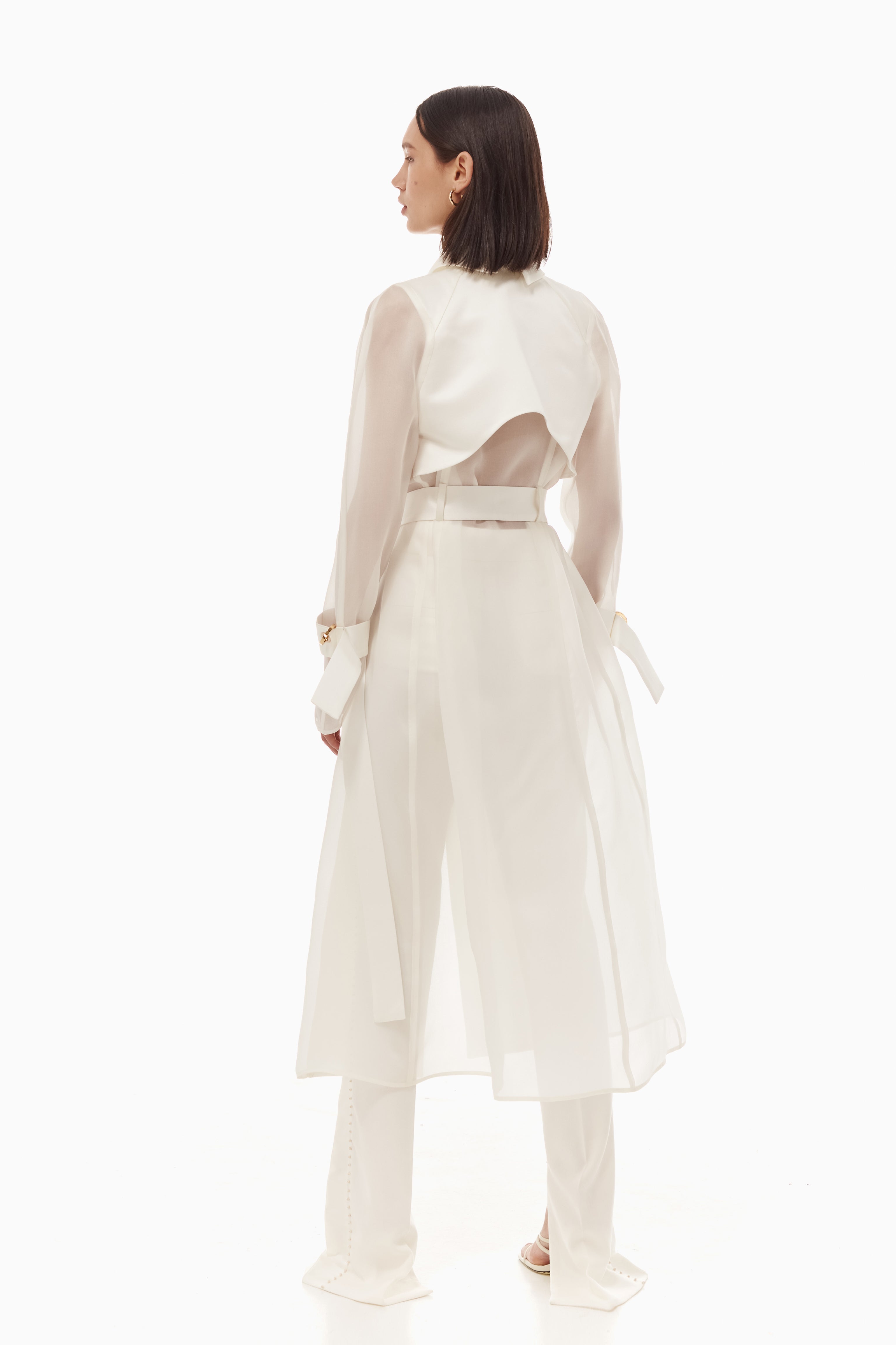 Organza trench coat