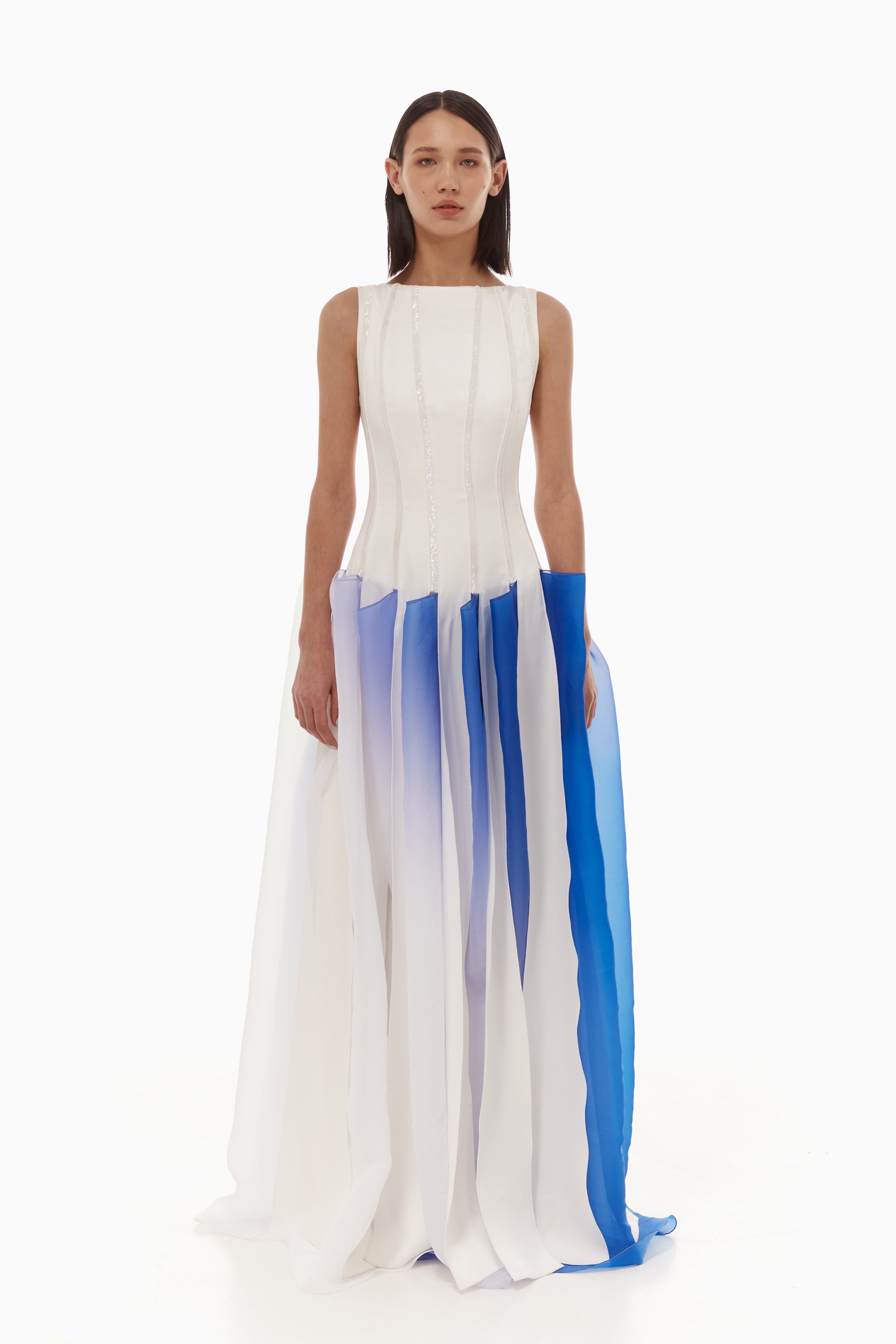 Lucid embroidered gown